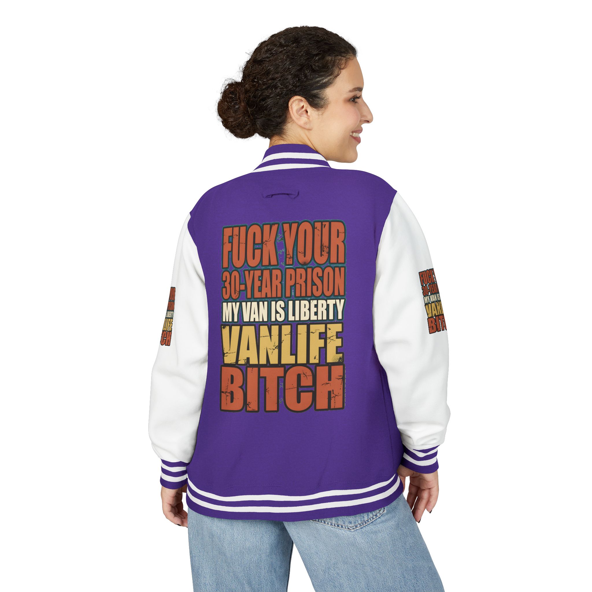 Unisex Heavyweight Letterman Jacket — "Fuck Your 30 Year" Design F**K-Line