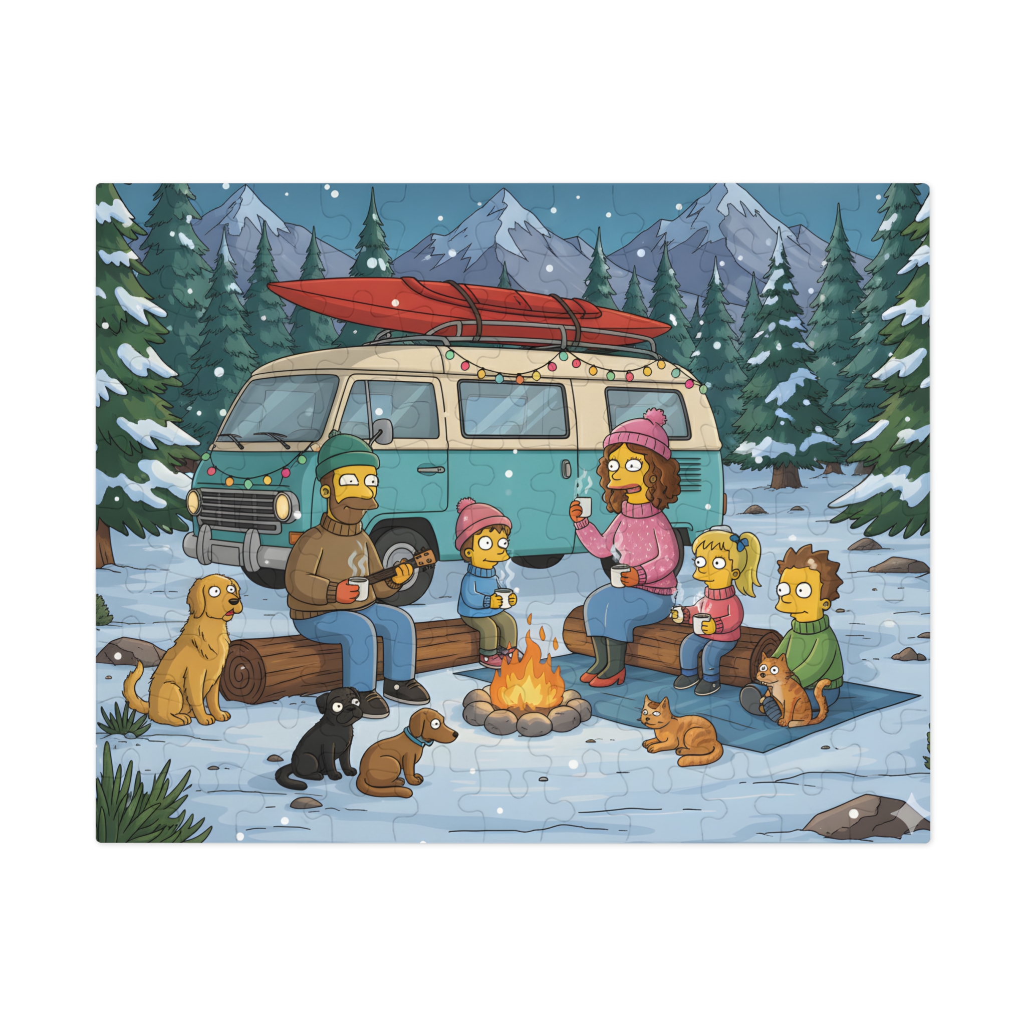 Jigsaw Puzzle with Tin — Scenic Jigsaw for Cozy Holidays