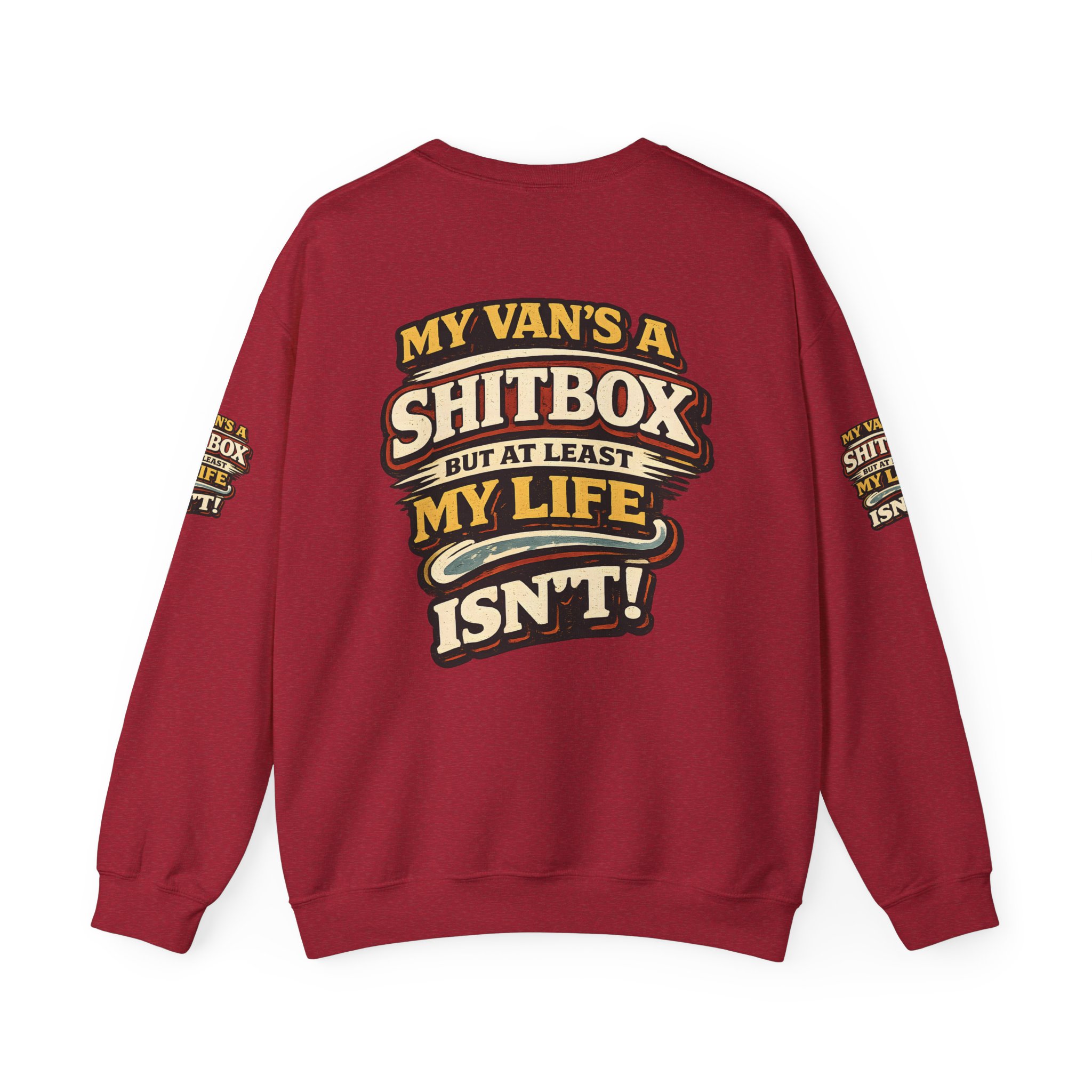 12851760400011014402_2048.jpeg Unisex Heavy Blend™ Crewneck Sweatshirt — "My Van`s A Shitbox" Design F**K-Line