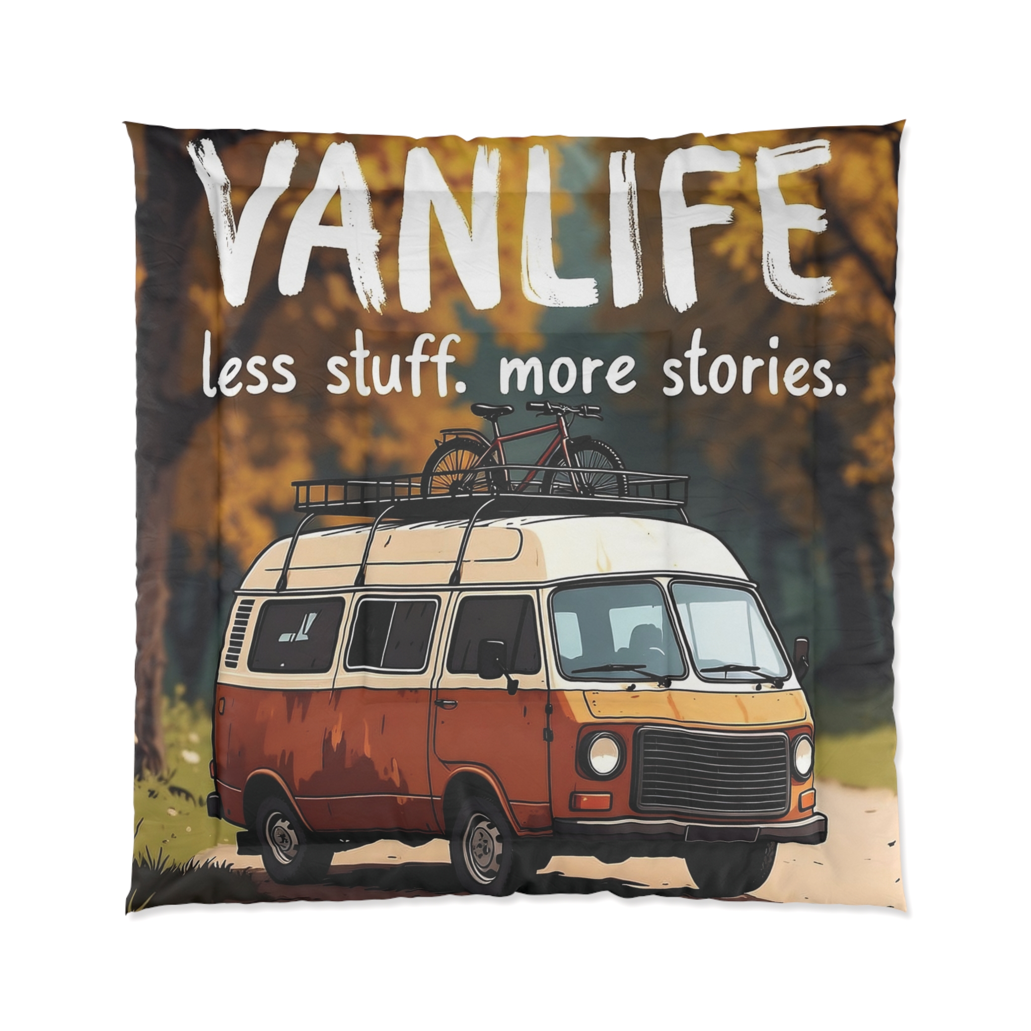 Comforter - "Vanlife -Less Stuff, More Stories" Camper Van Bedding