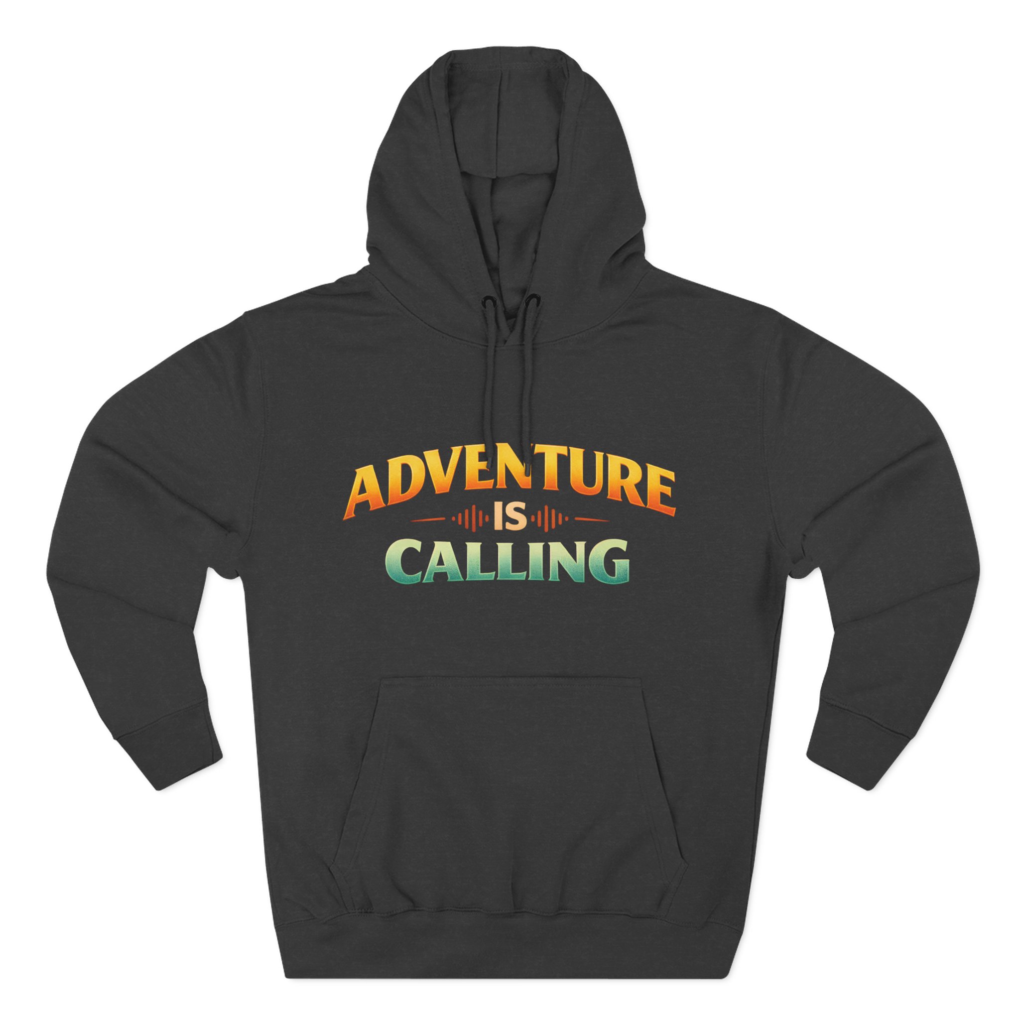 Three-Panel Fleece Hoodie - "Adventure Is Calling" Design Scenic-Line