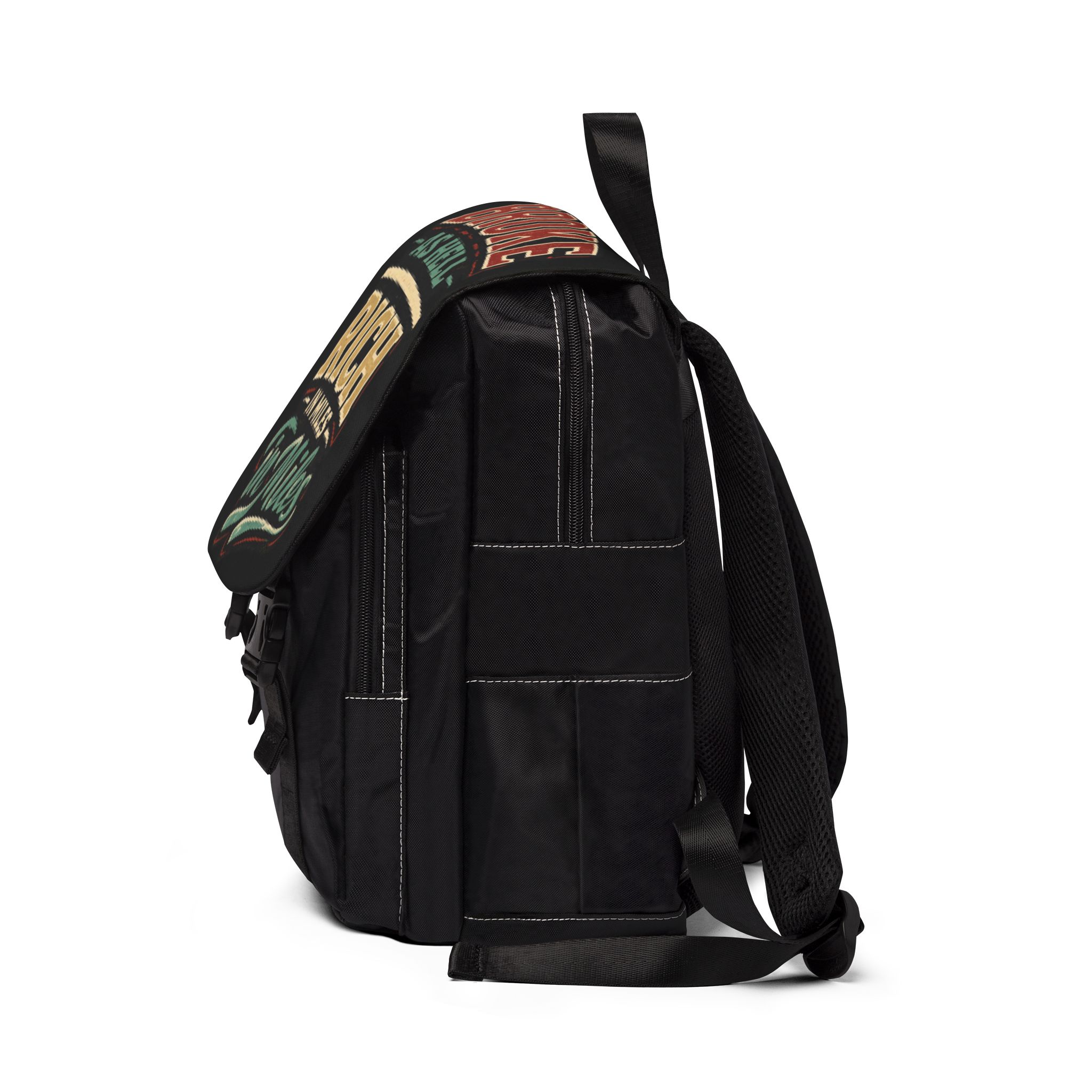 Unisex Casual Shoulder Backpack — "Broke As Hell" Design F**K-Line
