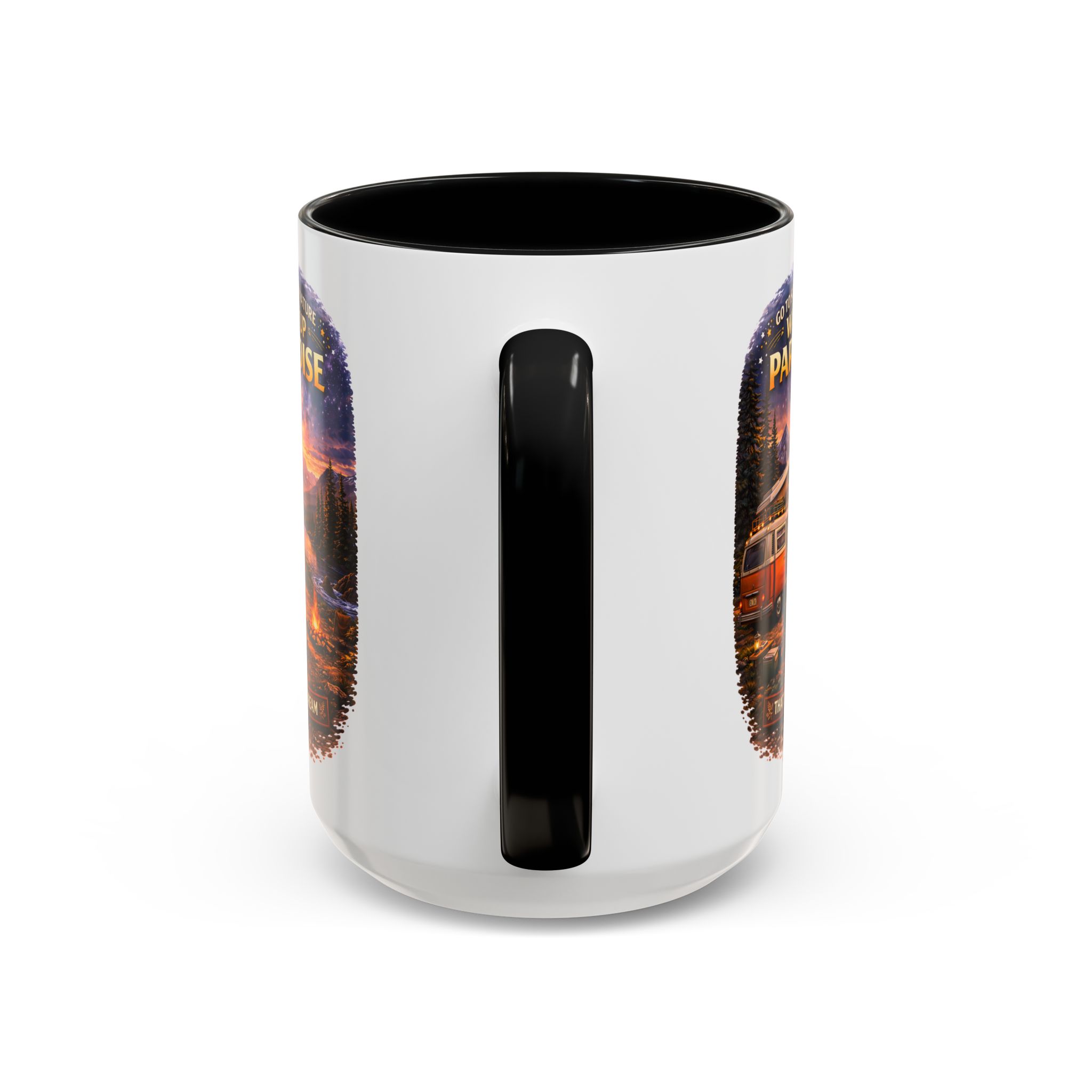 Accent Coffee Mug (11, 15oz) — "Go to Sleep in Nature" Design Scenic-Line