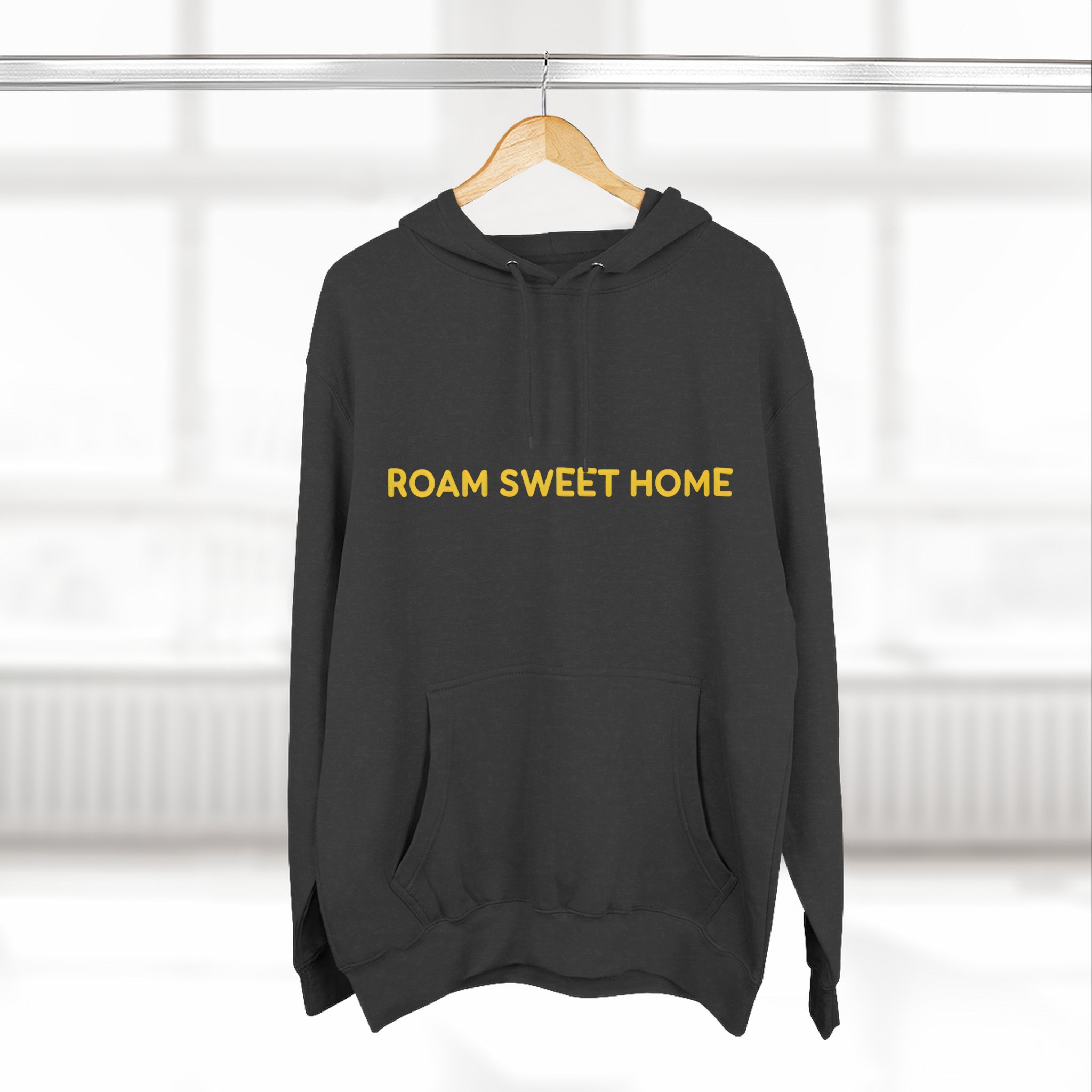 Three-Panel Fleece Hoodie - "Roam Sweet Home" Design Sitcom-Line