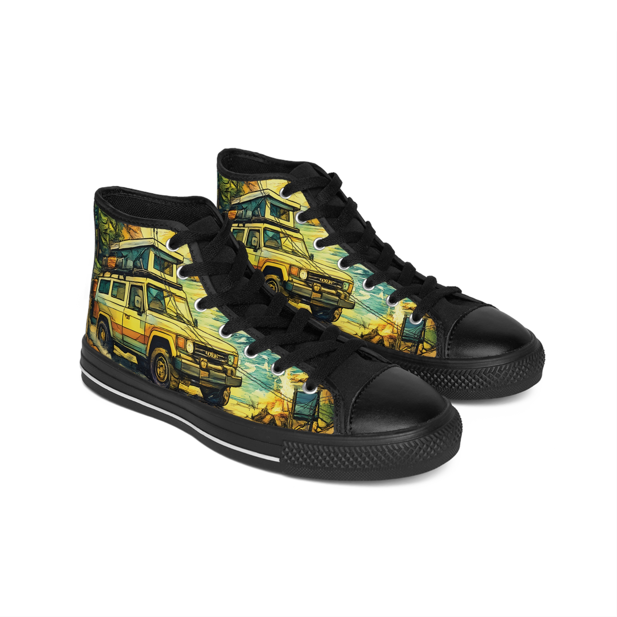 Women's Classic Sneakers – Jeep Print (Cubic-Line)