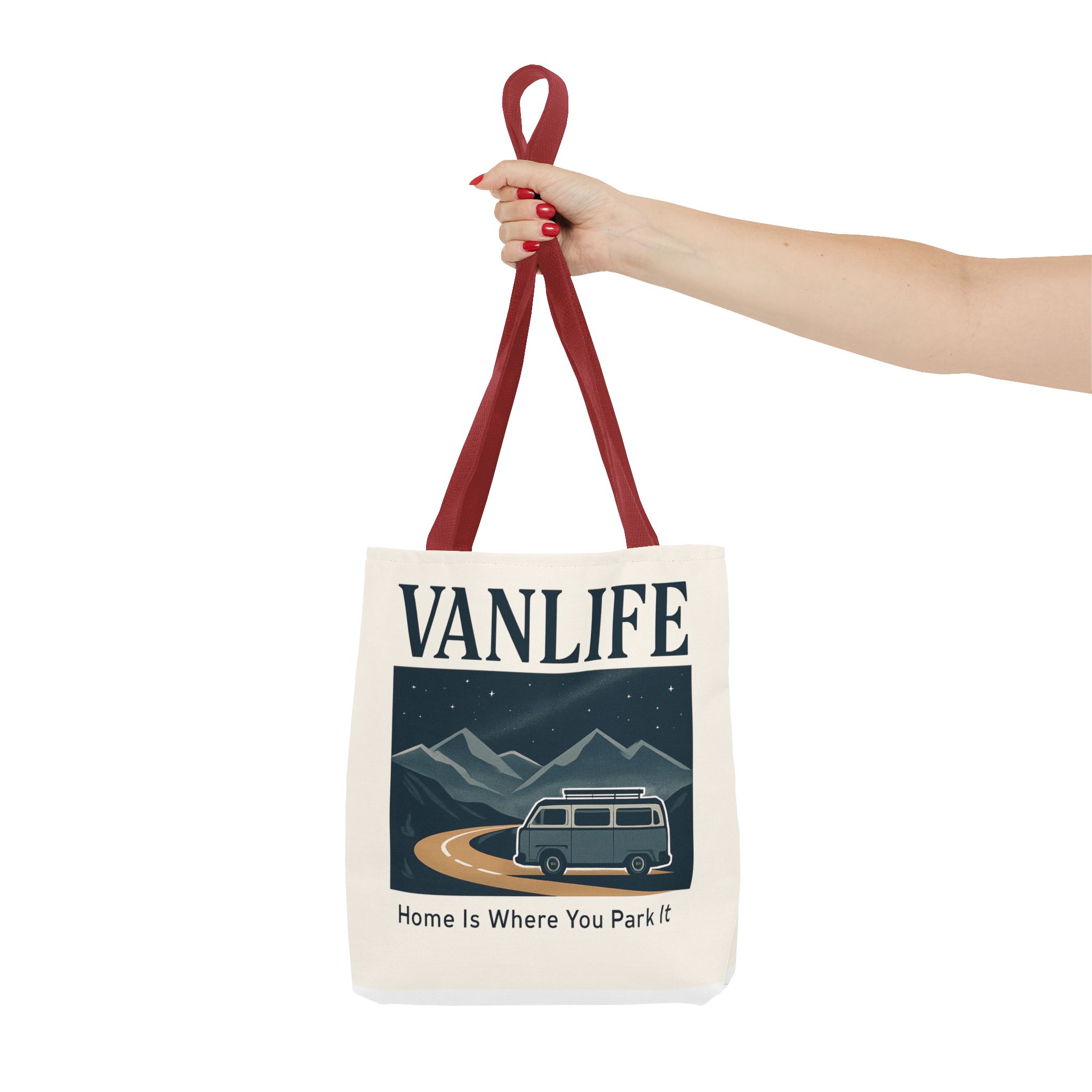 Vanlife Tote Bag — "Vanlife - Home Is Where You Park It" Campervan Beach/Adventure Tote