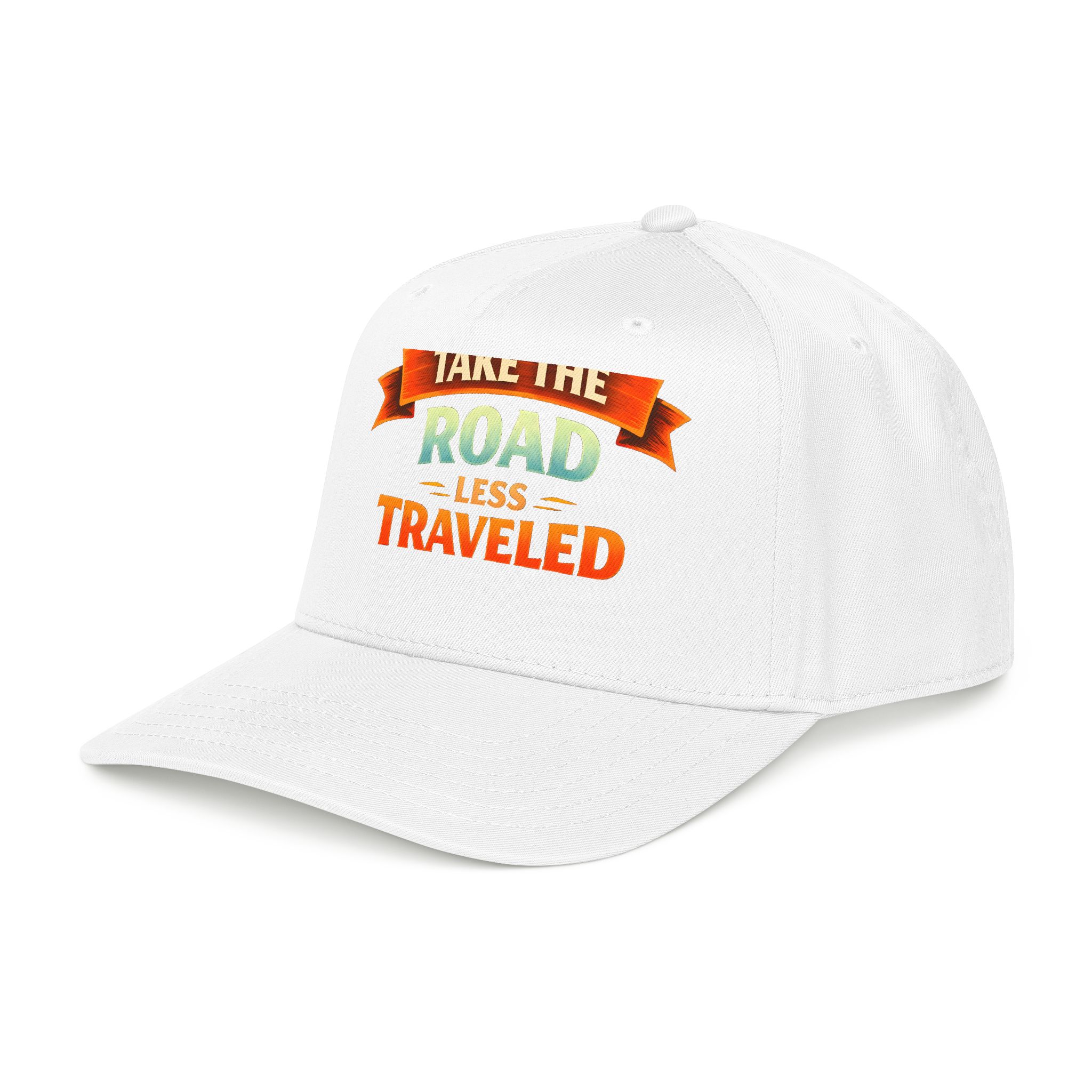 Baseball Cap - "Take The Road Less Traveled" Design Scenic-Line