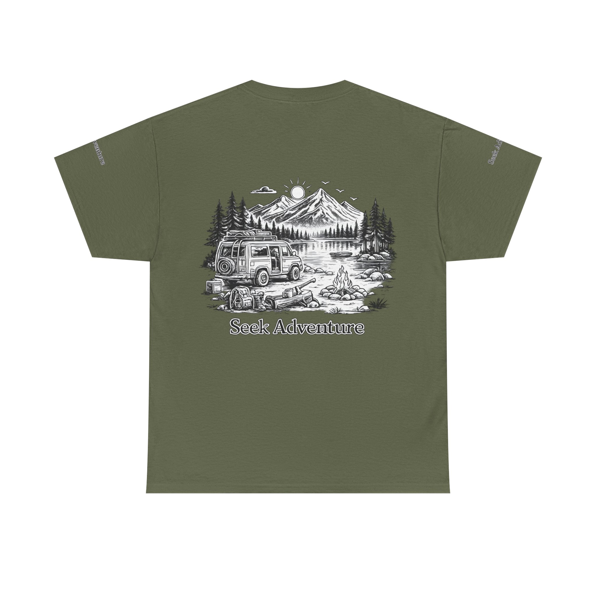 12917927270714873287_2048.jpeg Unisex Heavy Cotton Tee — "Seek Adventure" Design Minimal-Line