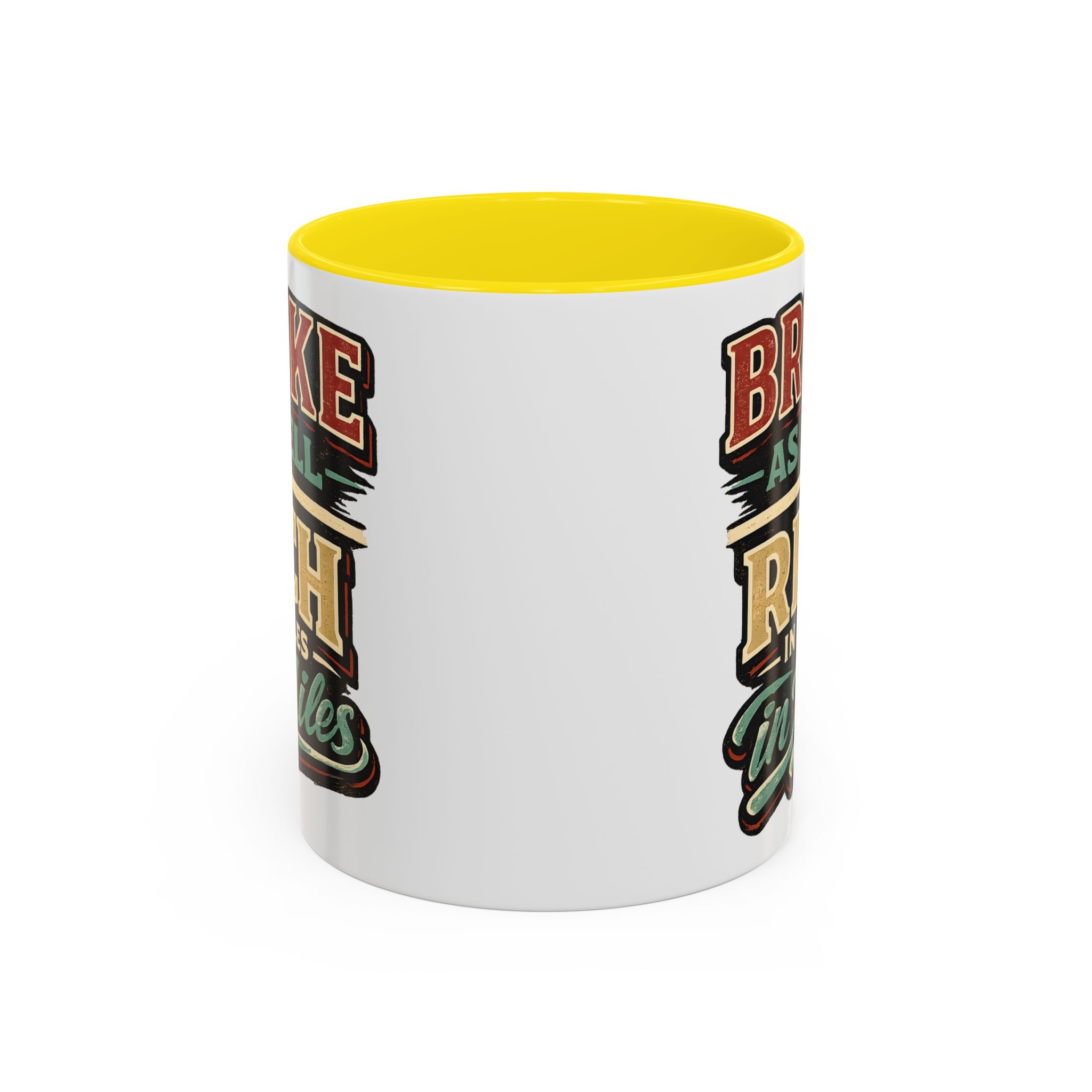 Accent Coffee Mug (11, 15oz) — "Broke As Hell" Design F**K-Line