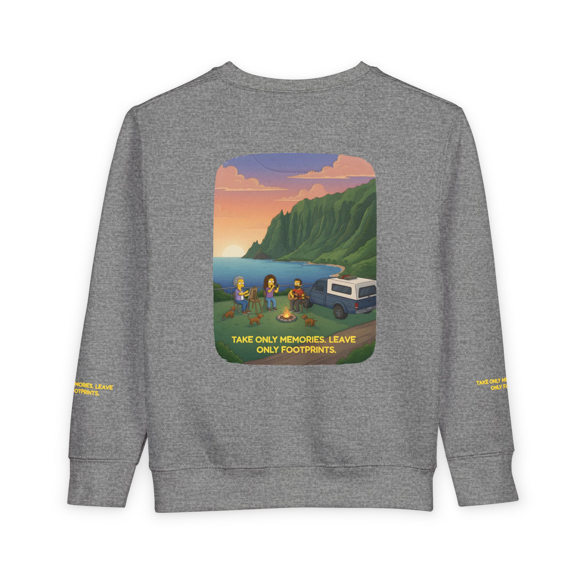 Toddler Sweatshirt - "Take Only Memories-Leave Only Footprints" (Design Sitcom-Line)