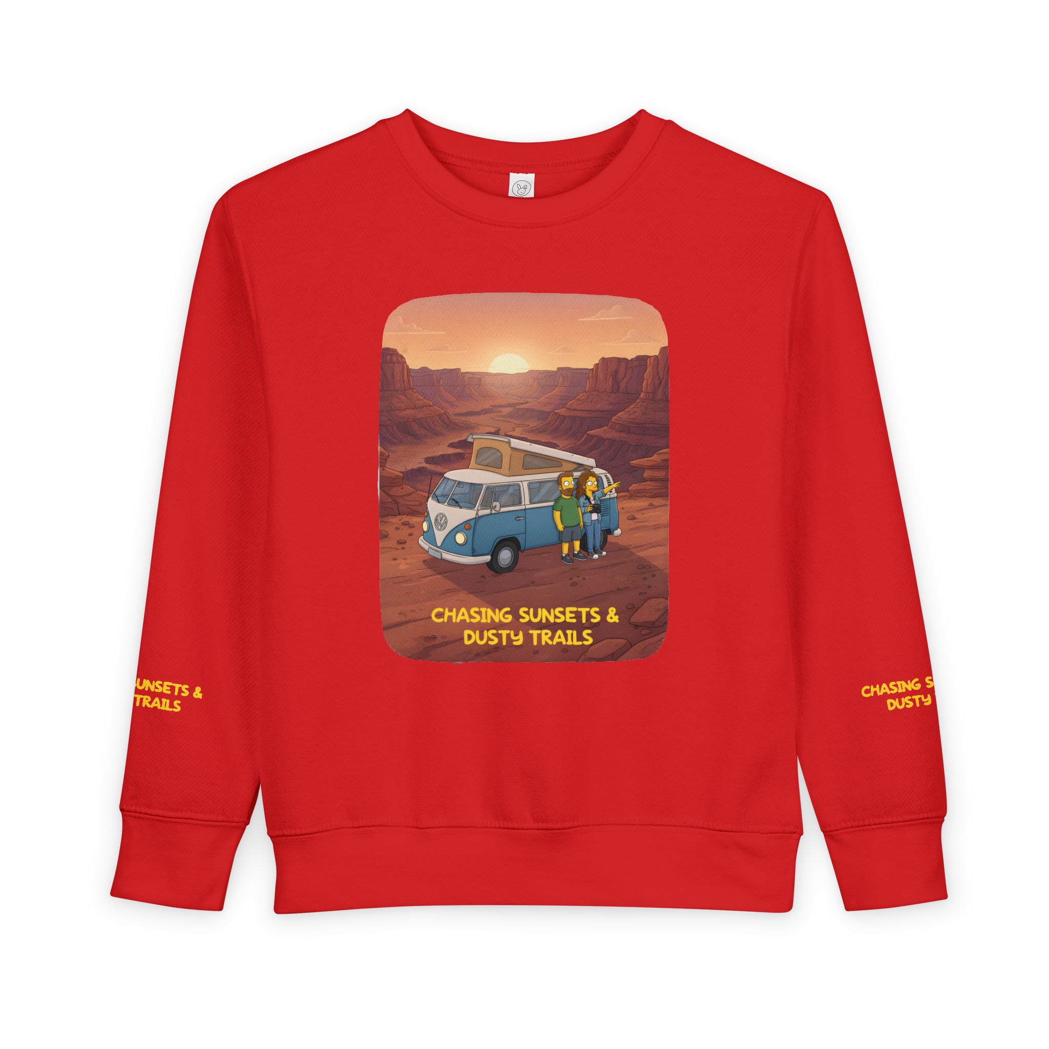 Toddler Sweatshirt - "Chasing Sunsets And Dusty Trails" (Design Sitcom-Line)