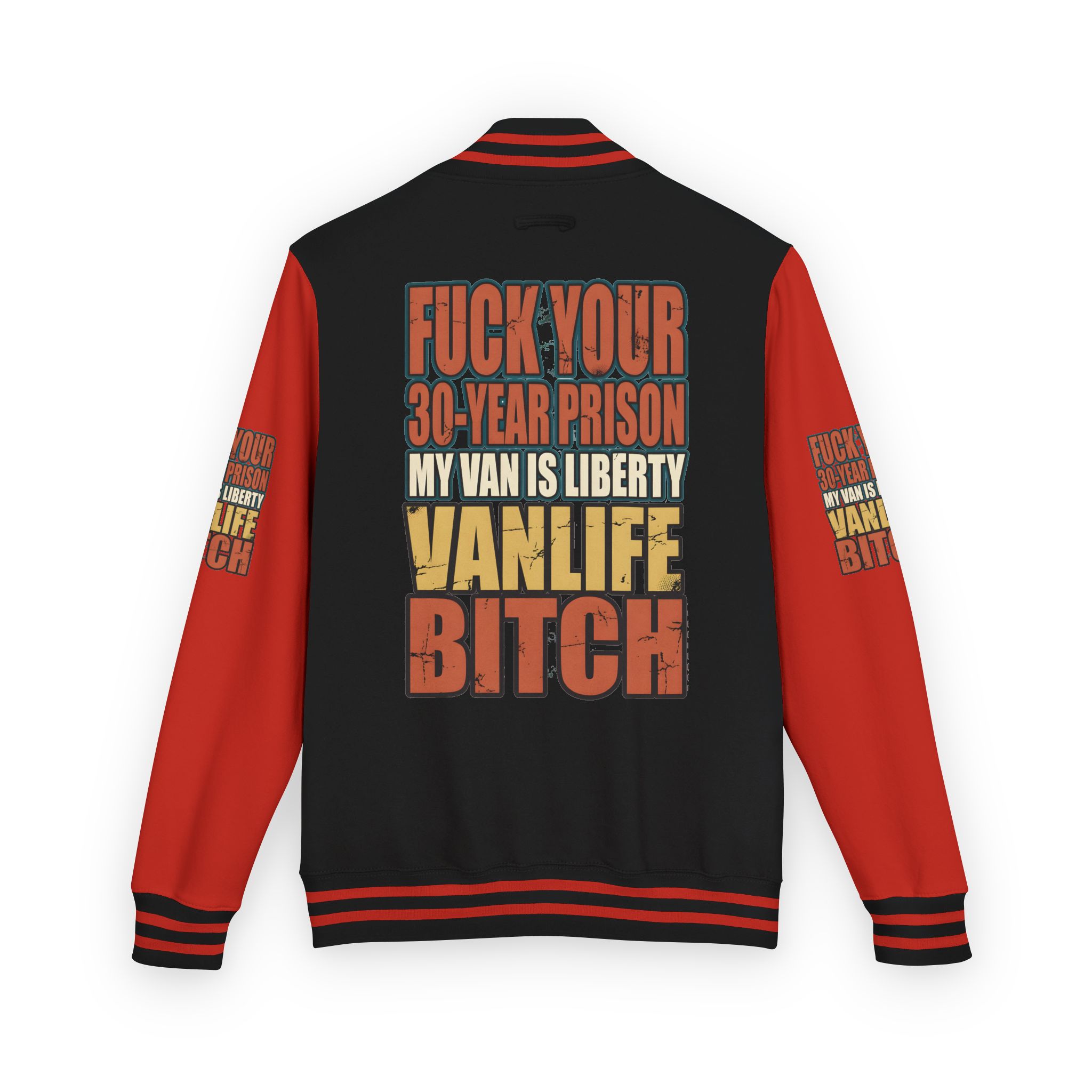 Unisex Heavyweight Letterman Jacket — "Fuck Your 30 Year" Design F**K-Line