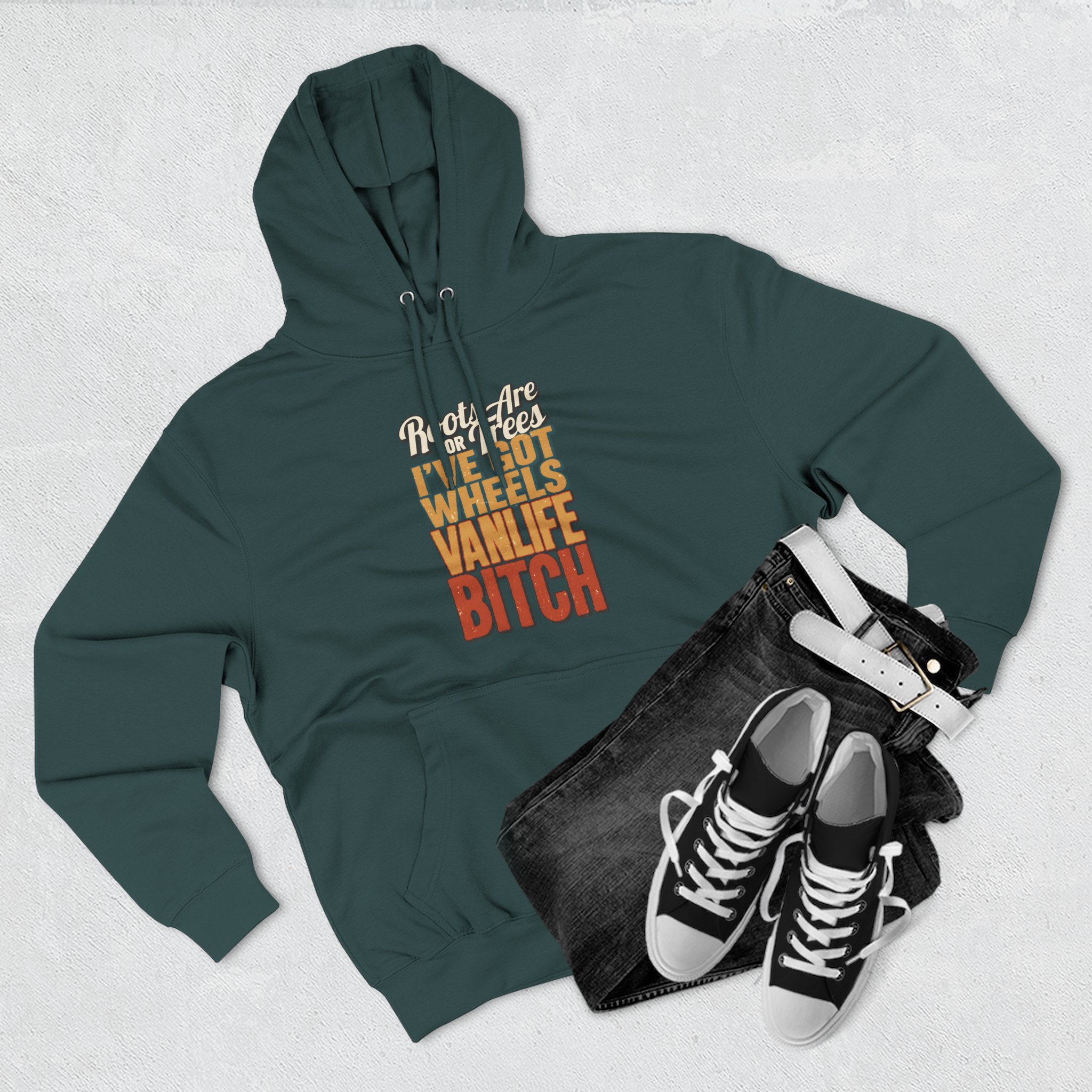 Three-Panel Fleece Hoodie - "Roots Are For Trees" Design F**K-Line