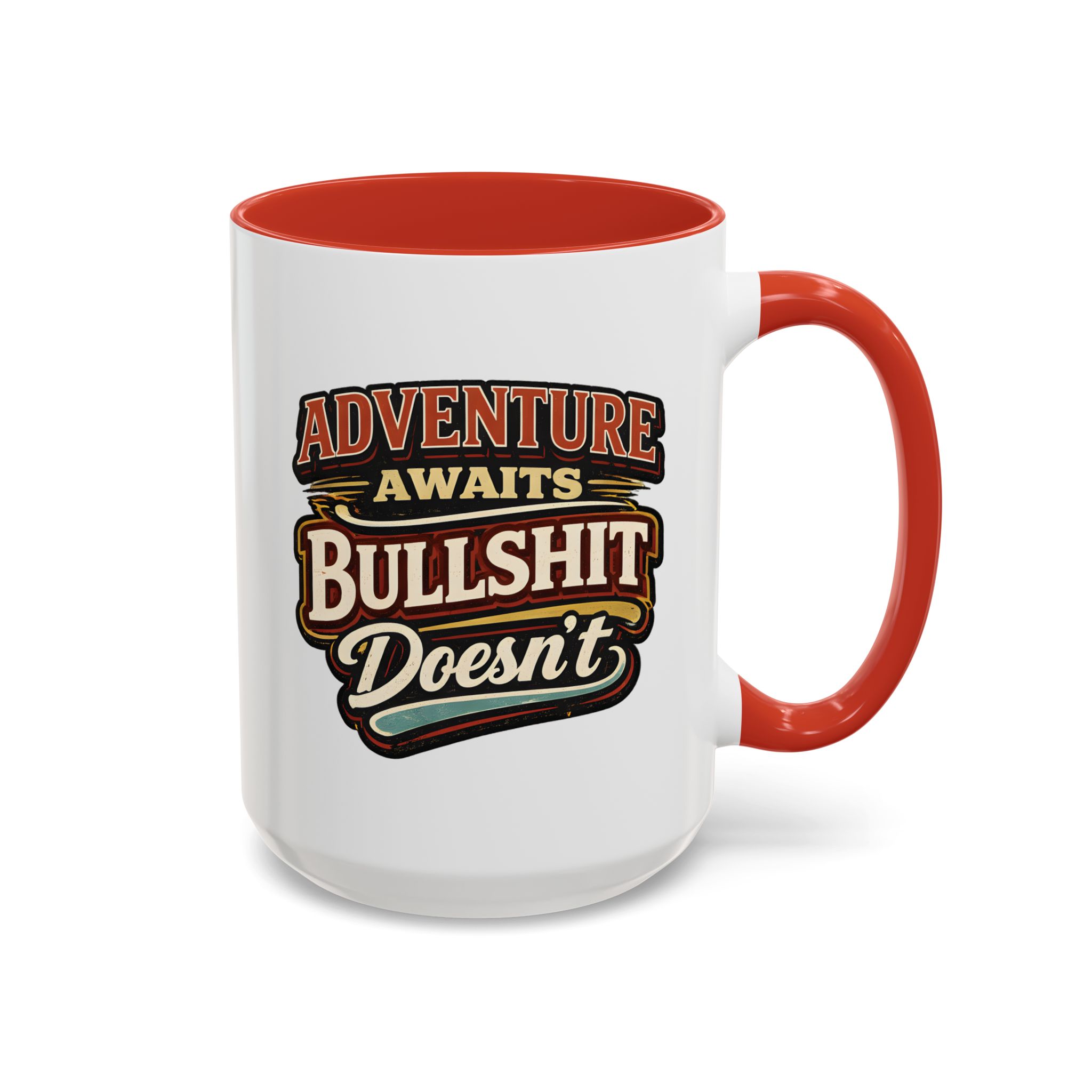 Accent Coffee Mug (11, 15oz) — "Adventure Awaits" Design F**K-Line