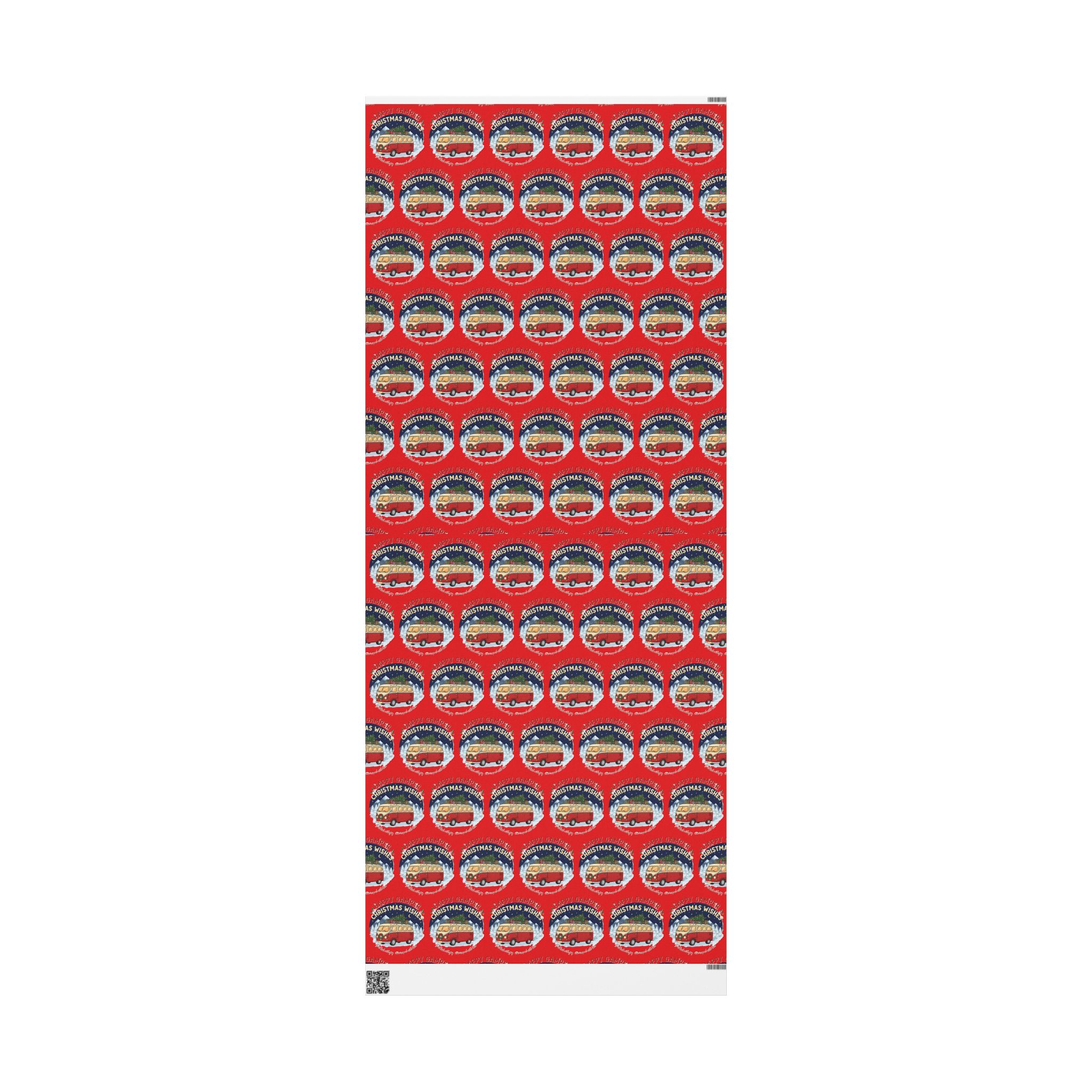Christmas Camper Wrapping Paper - Retro RV Holiday Gift Wrap