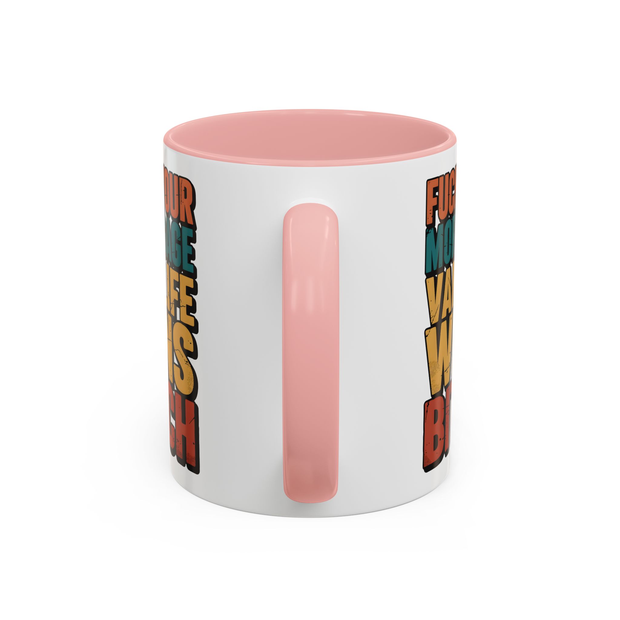 Accent Coffee Mug (11, 15oz) — "Fuck Your Mortgage" Design F**K-Line