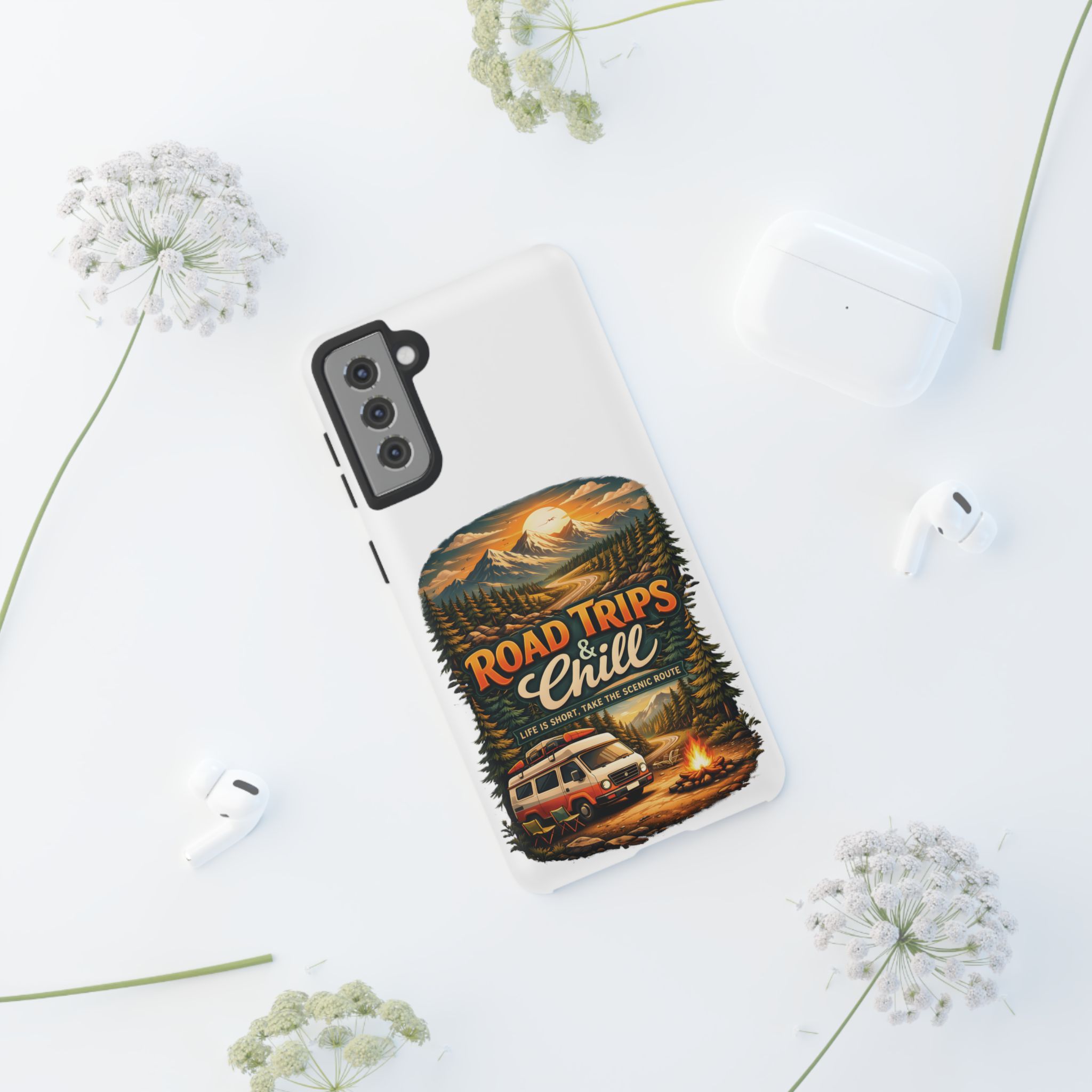 Phone Case — "Road Trips and Chill" (Design Scenic-Line)