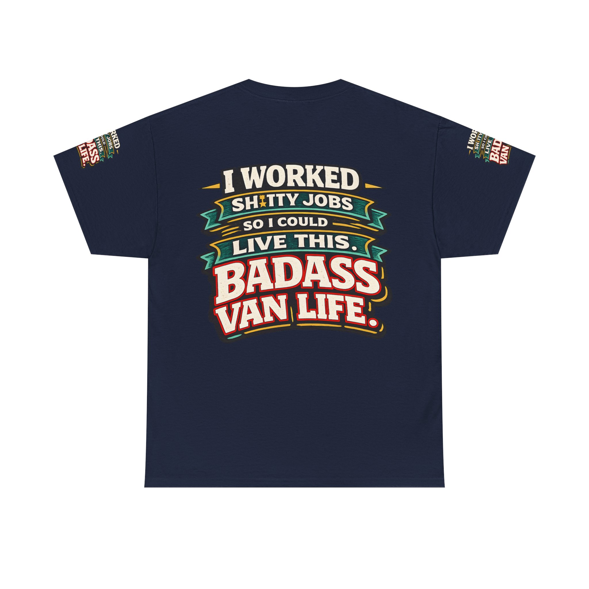 Unisex Heavy Cotton Tee — "I Worked Shitty Jobs" Design F**K-Line