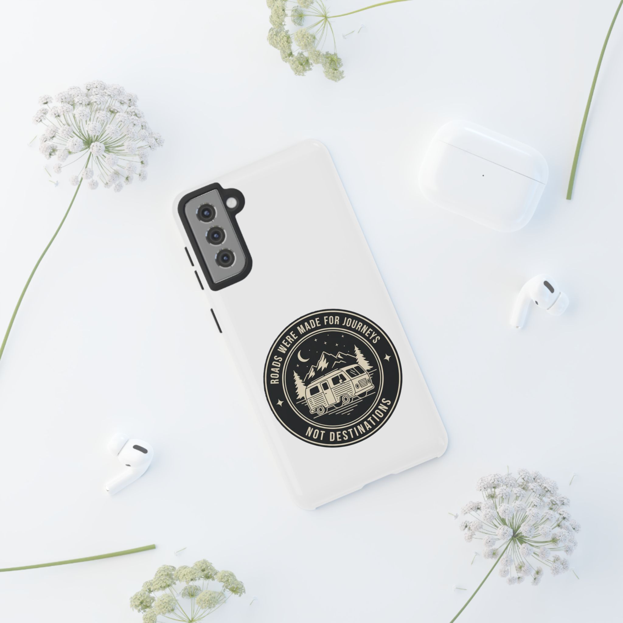 Phone Case — "ROAD WHERE MADE FOR JOURNEYS-NOT DESTINATIONS" Camper Van Design