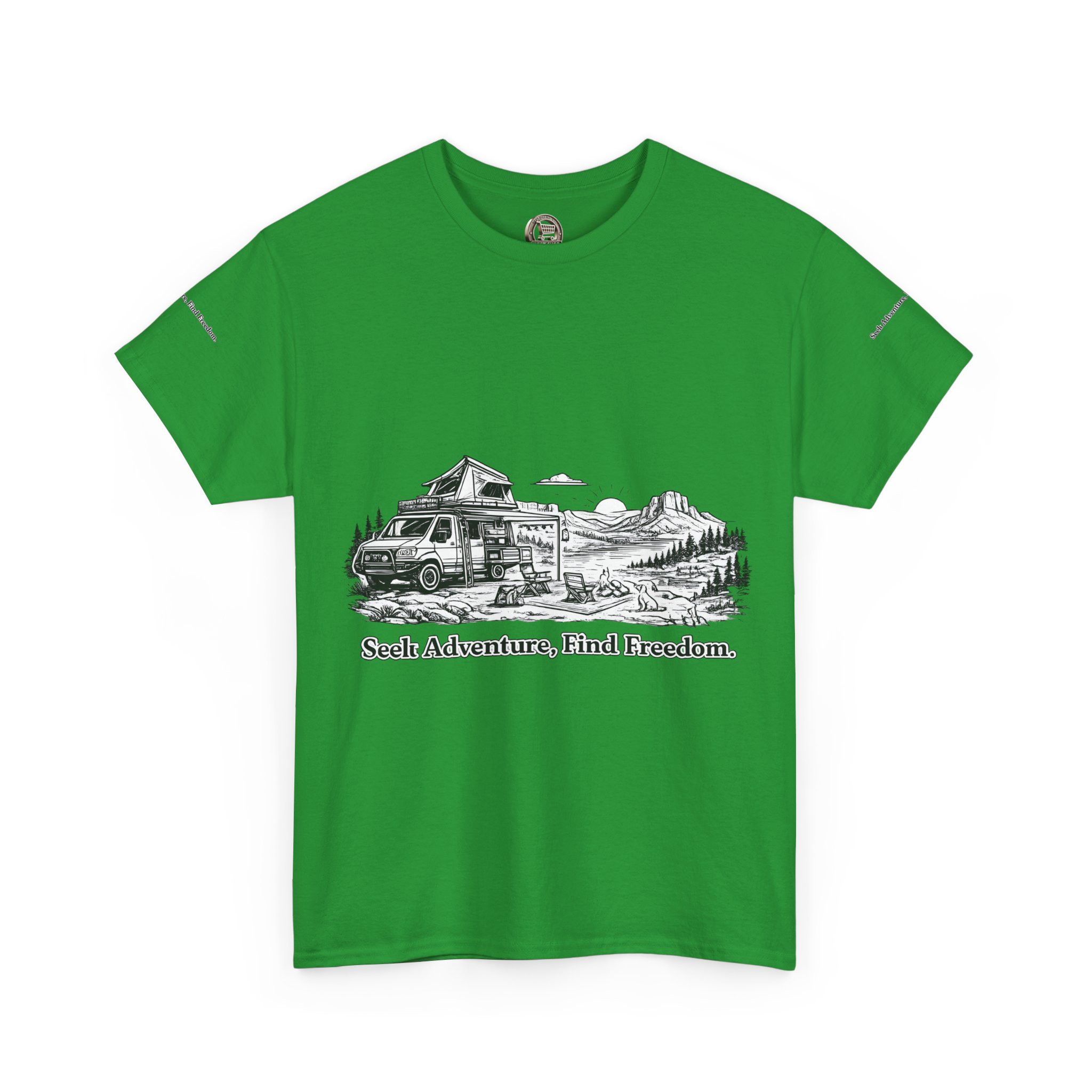 12999489353096498735_2048.jpeg Unisex Heavy Cotton Tee — "Seek Adventure, Find Freedom" Design Minimal-Line