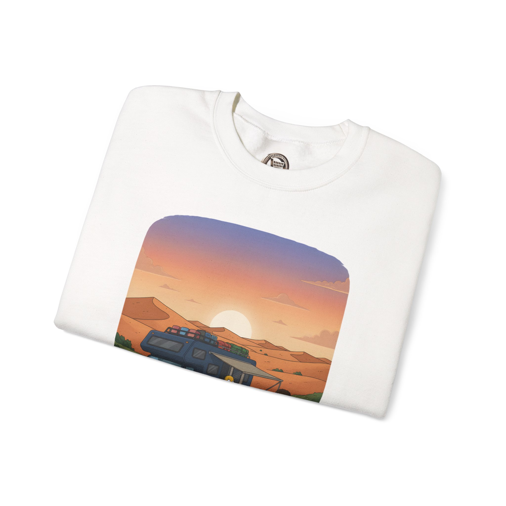 Unisex Heavy Blend™ Crewneck Sweatshirt — "The World Is Your playground" Design Sitcom-Line