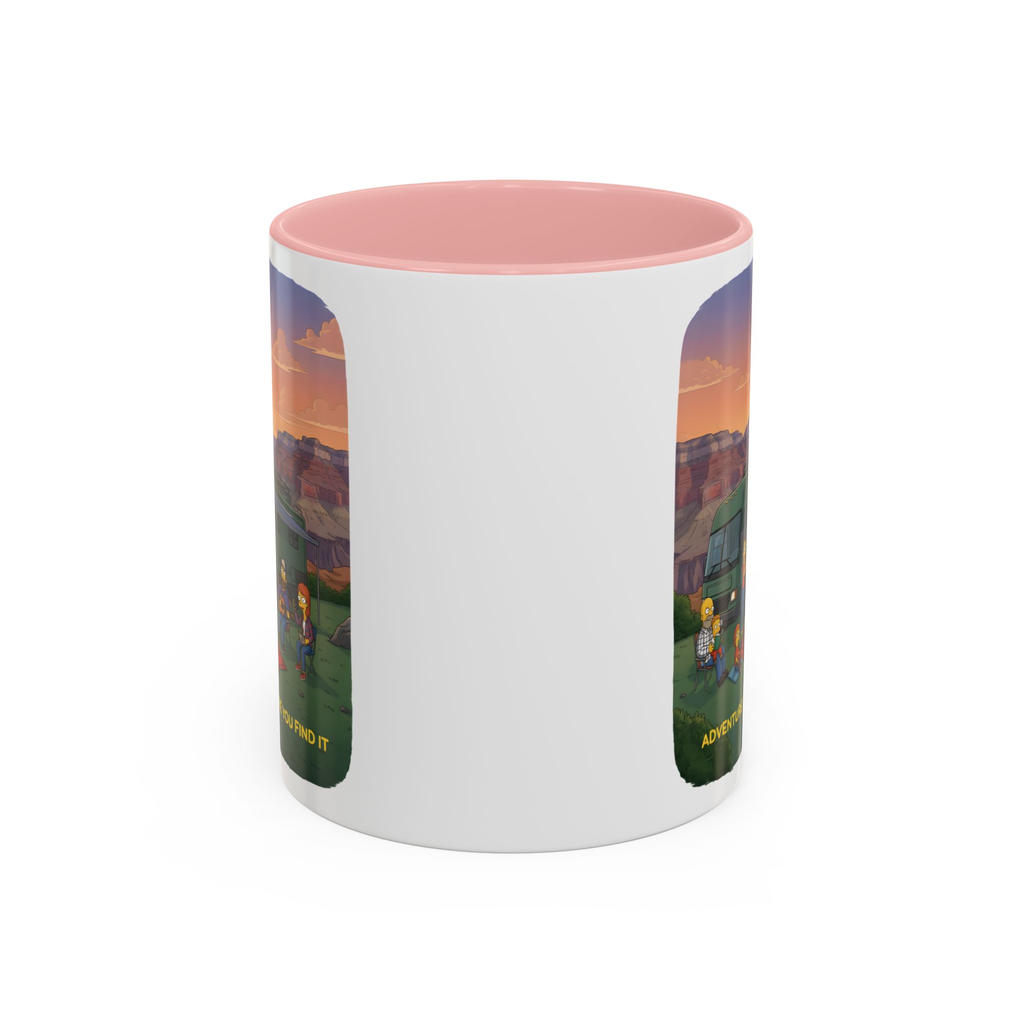 Accent Coffee Mug (11, 15oz) — "Adventure Is Where You Find It" Design Sitcom-Line