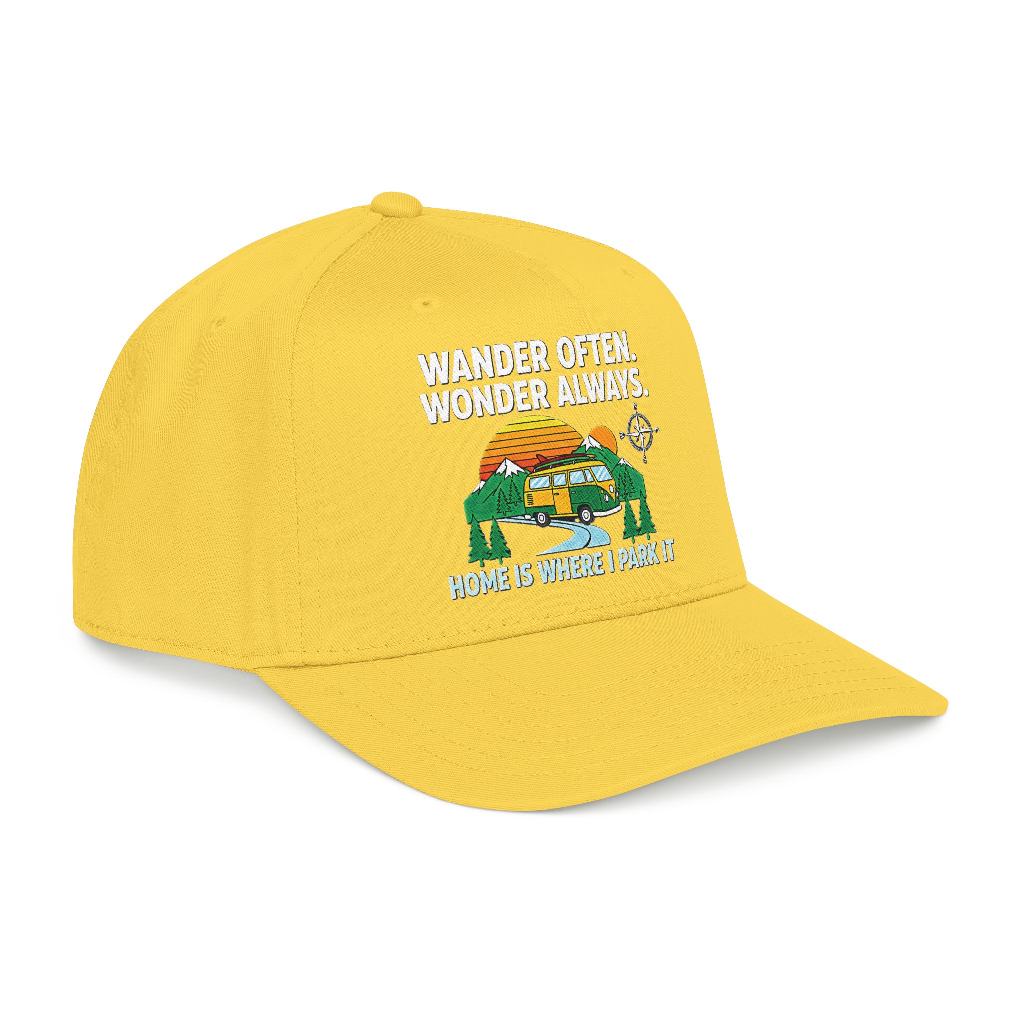 Baseball Cap — "Fueled by Exploration" Adventure Is My Compass Camper Hat