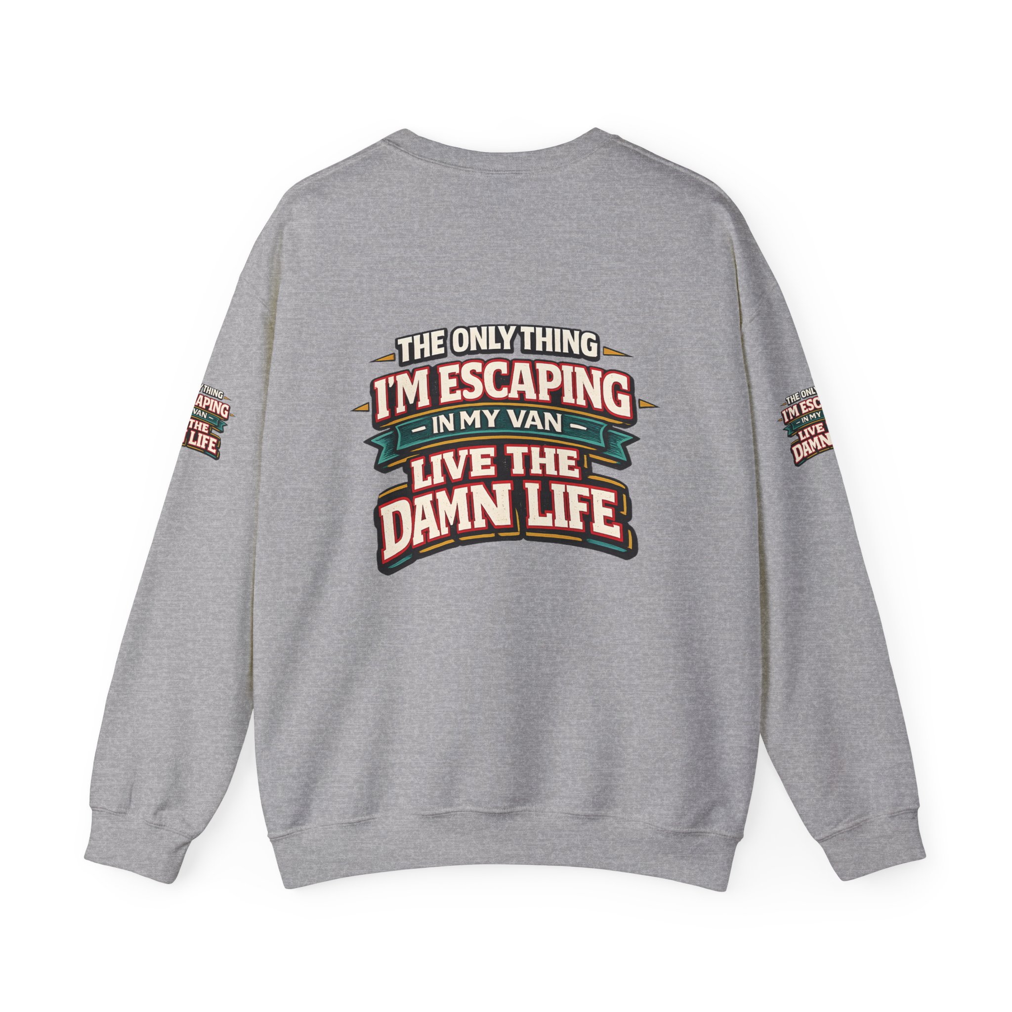 Unisex Heavy Blend™ Crewneck Sweatshirt — "The Only Thing I´m Escaping" Design F**K-Line