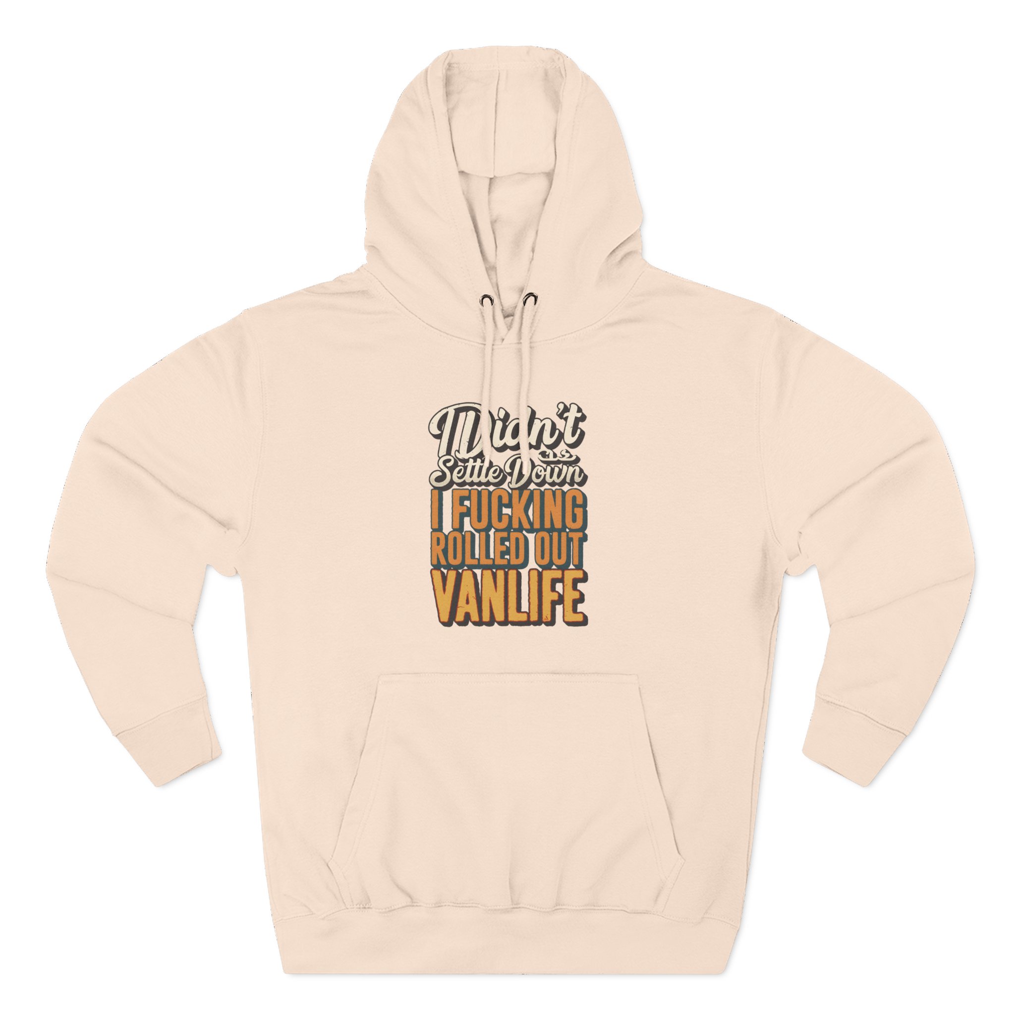 Three-Panel Fleece Hoodie - "Dind´t Settle Down" Design F**K-Line