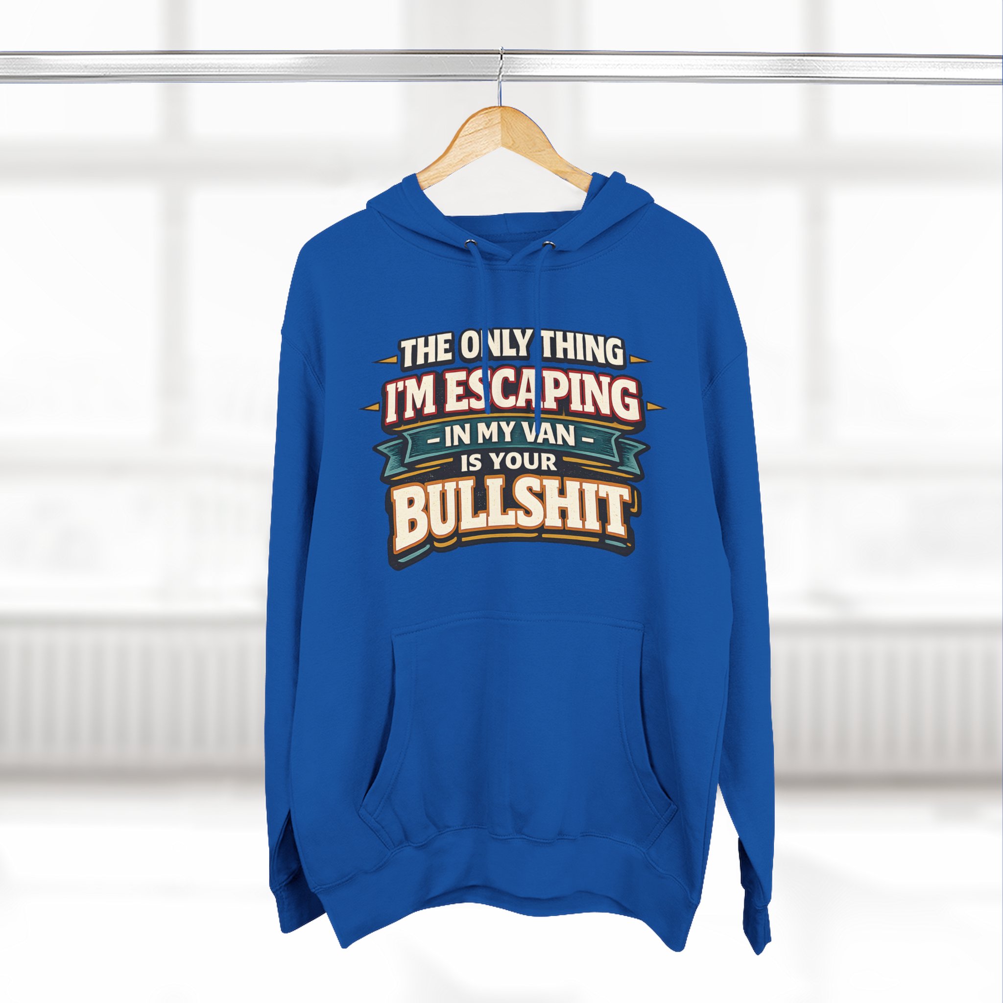 13026303715310078929_2048.jpeg Three-Panel Fleece Hoodie - "The Only Thing I´m Escaping" Design F**K-Line