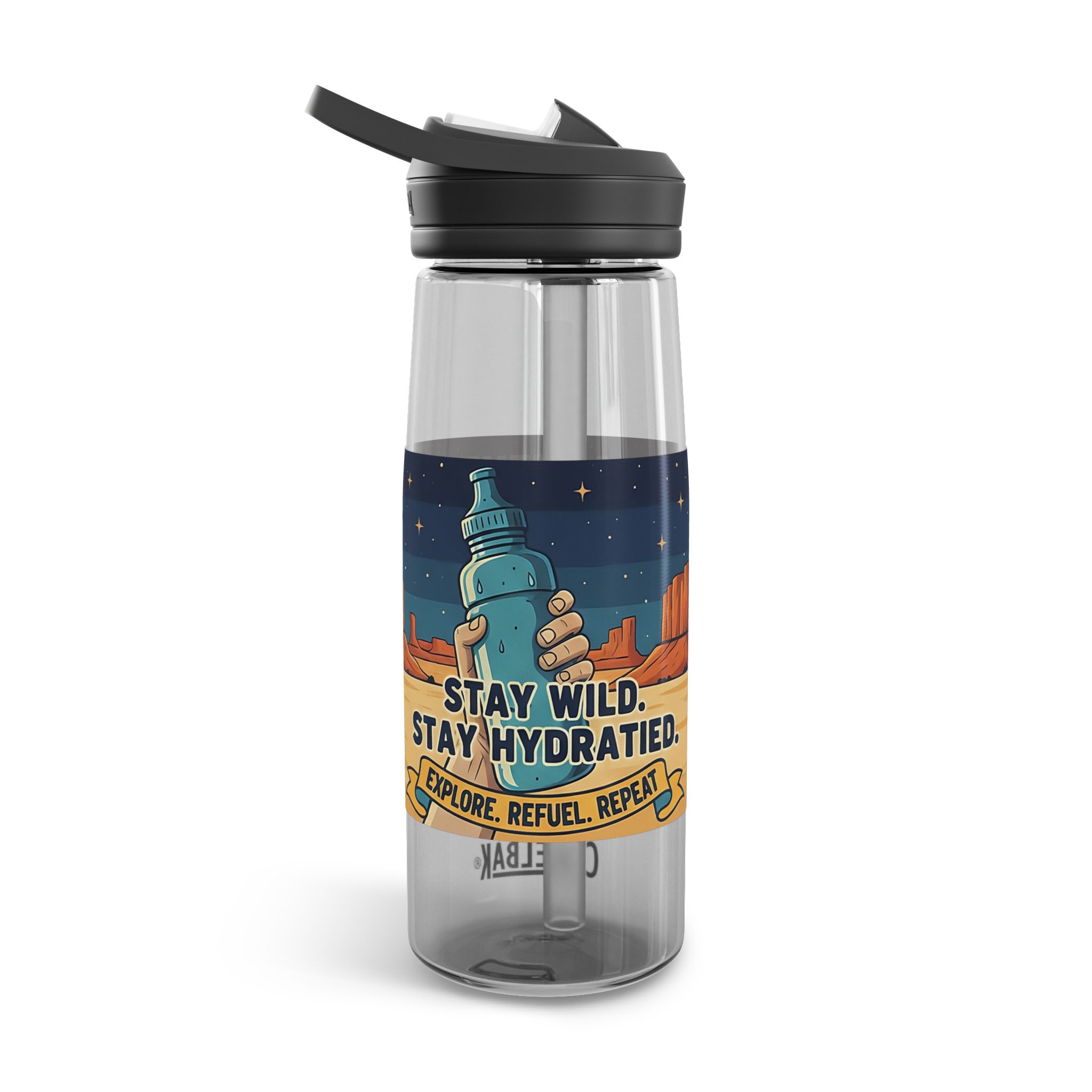 13037826835107029653_2048.jpeg Water Bottle CamelBak — "Adventure Is Thirsty "20oz/25oz Travel Bottle with Retro Road Trip Design