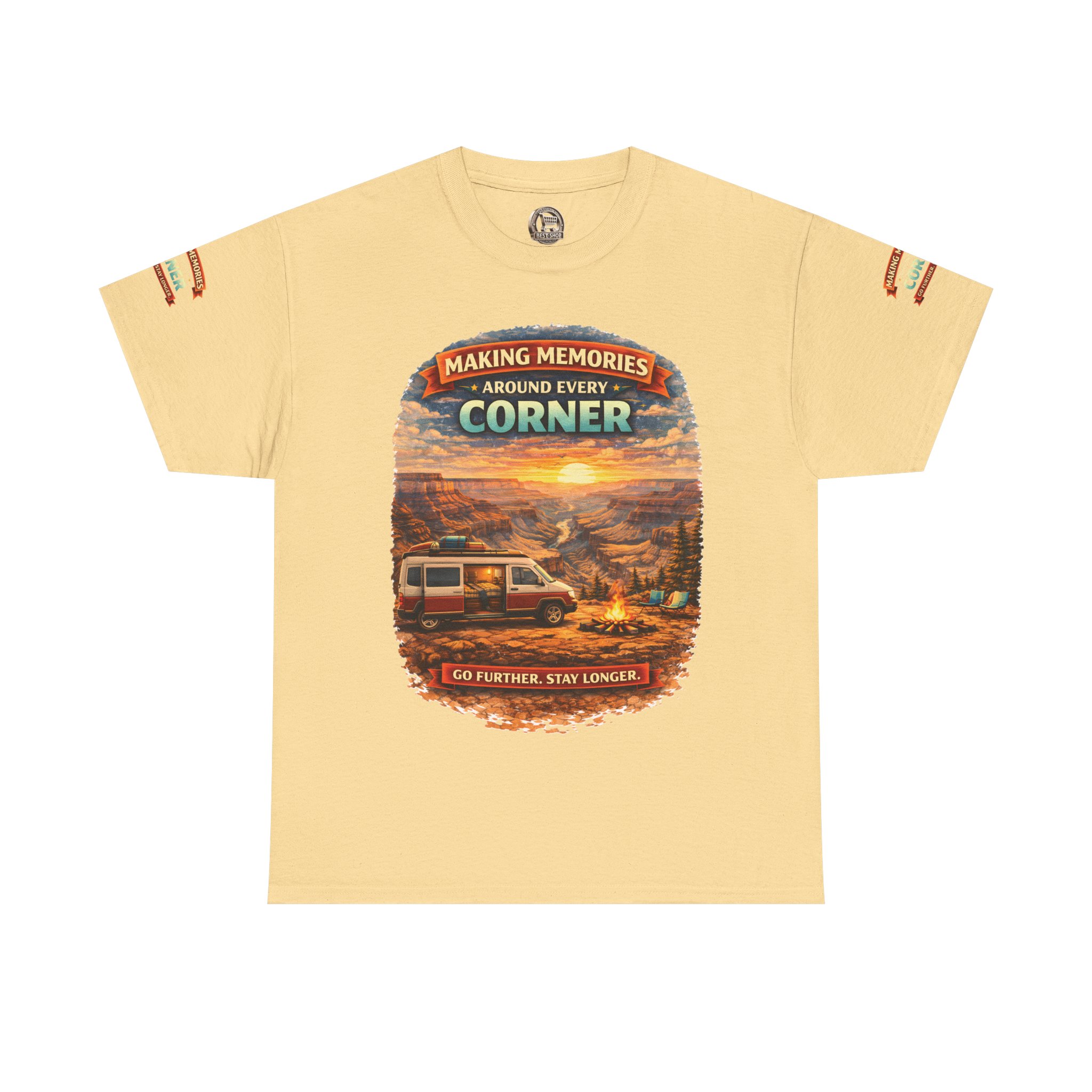 Unisex Heavy Cotton Tee — "Making Memories" Design Scenic-Line