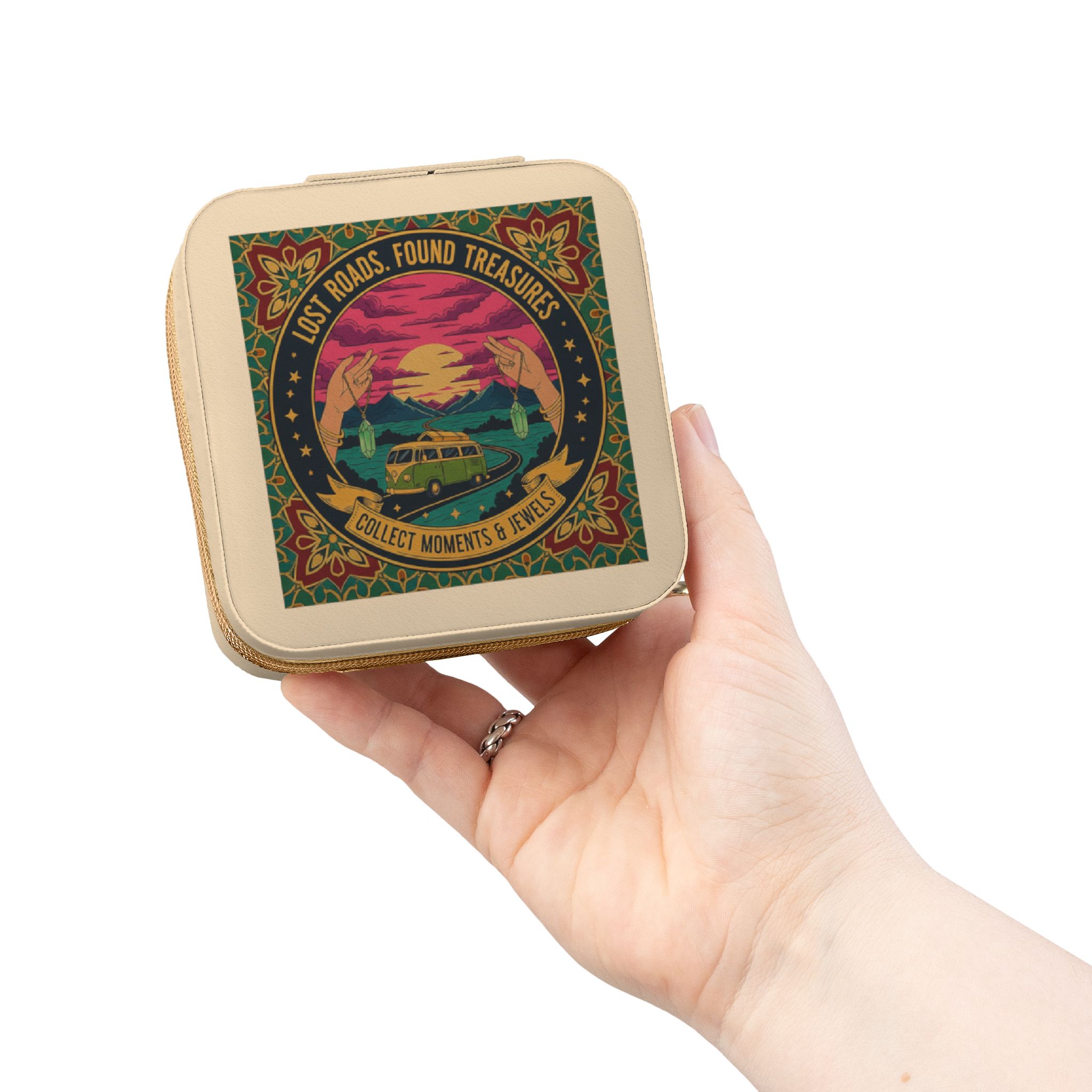 Jewelry Travel Case — Retro Camper Sunset Design