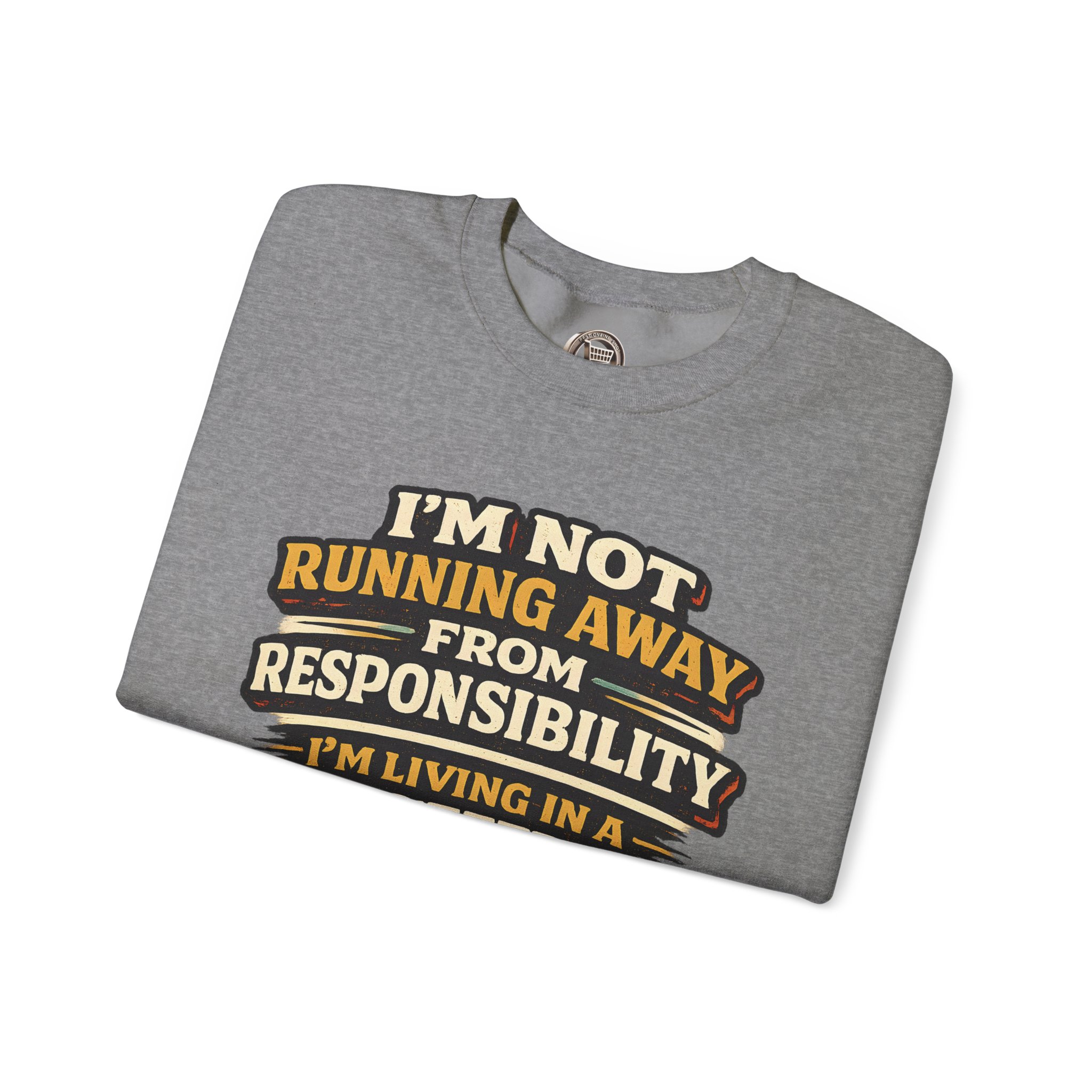 13057061792245656852_2048.jpeg Unisex Heavy Blend™ Crewneck Sweatshirt — "I`m Not running Away" Design F**K-Line