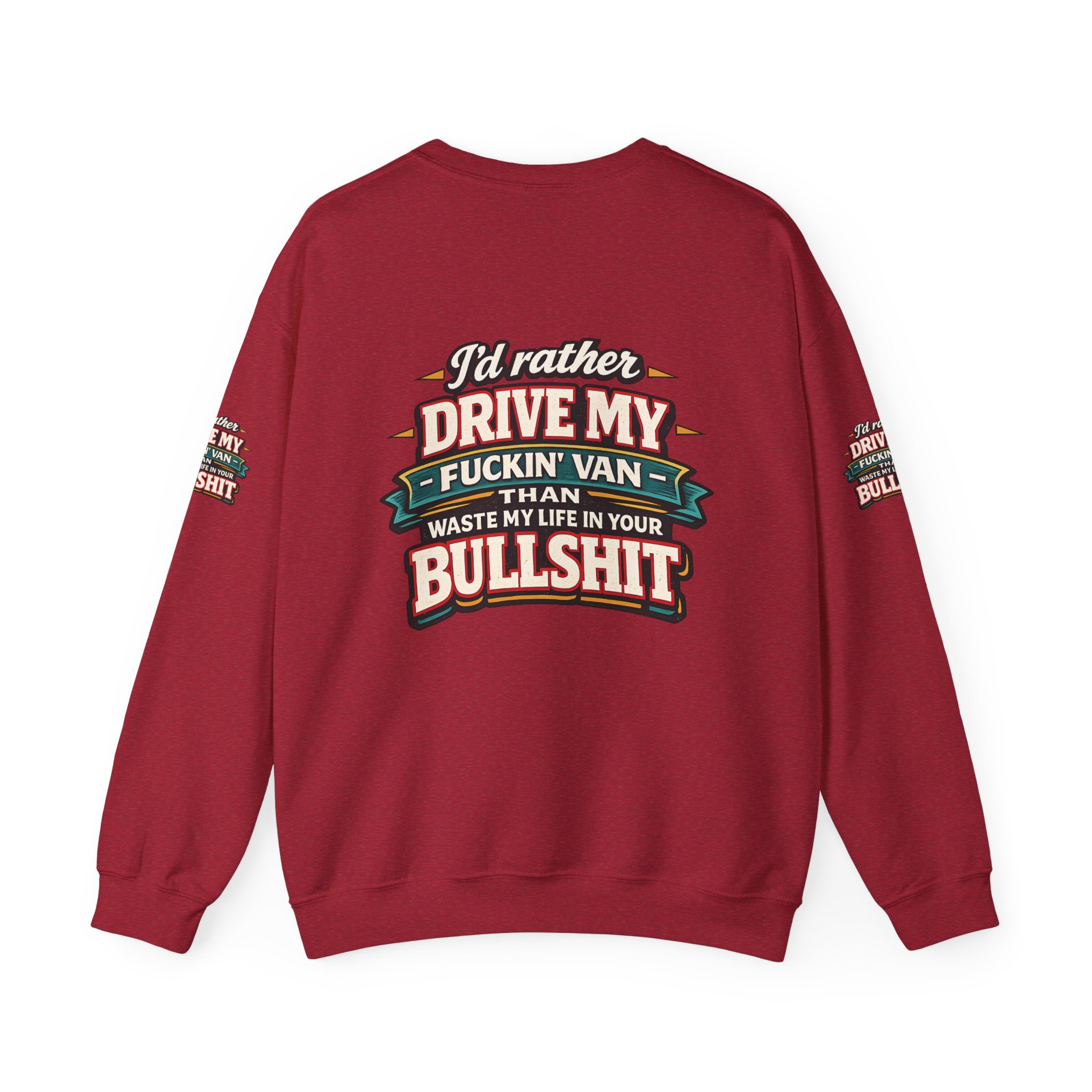 13061868038035321667_2048.jpeg Unisex Heavy Blend™ Crewneck Sweatshirt — "I´d Rather Drive My Fucking Van" Design F**K-Line