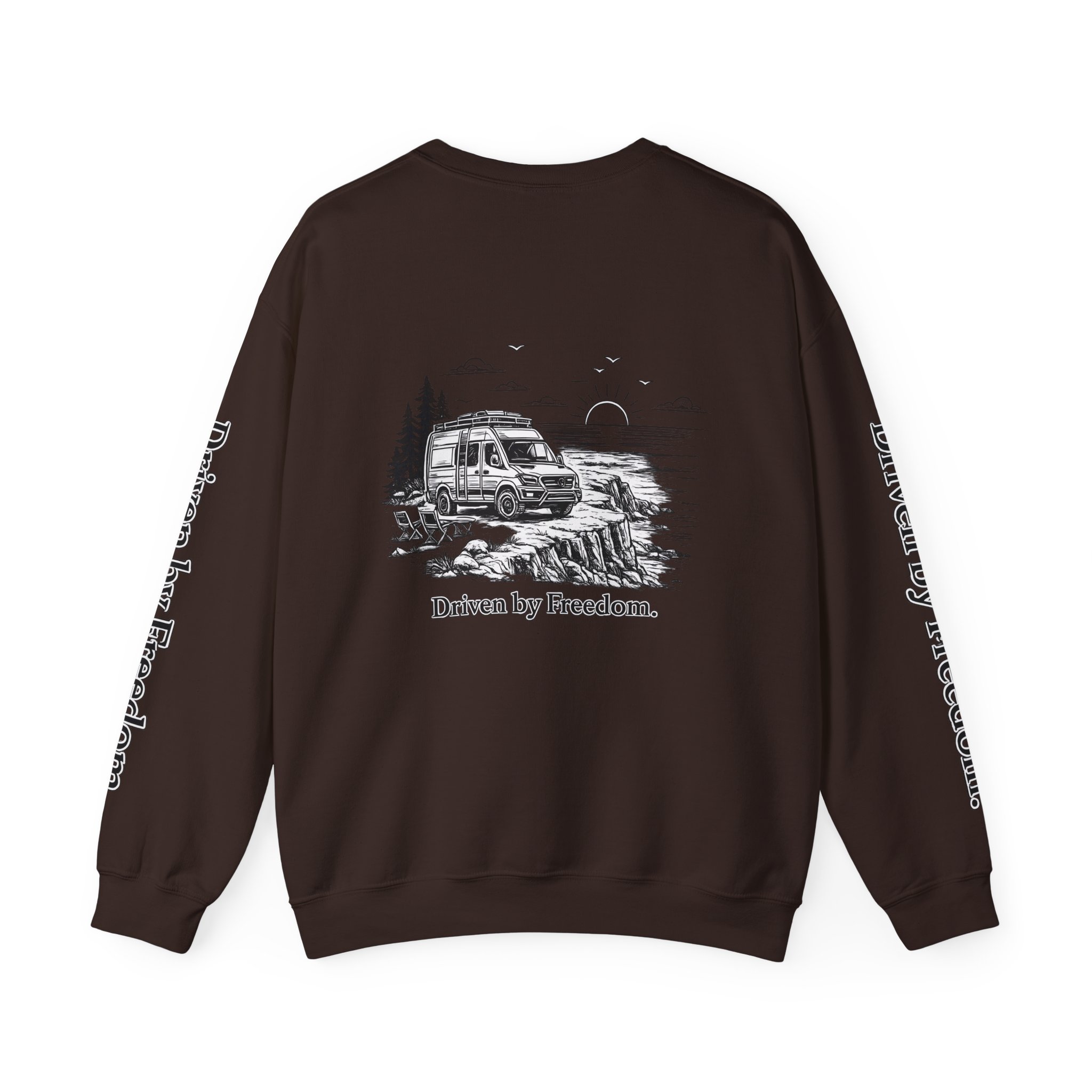 13068361273298846646_2048.jpeg Unisex Heavy Blend™ Crewneck Sweatshirt — "Driven By Freedom" Design Minimal-Line