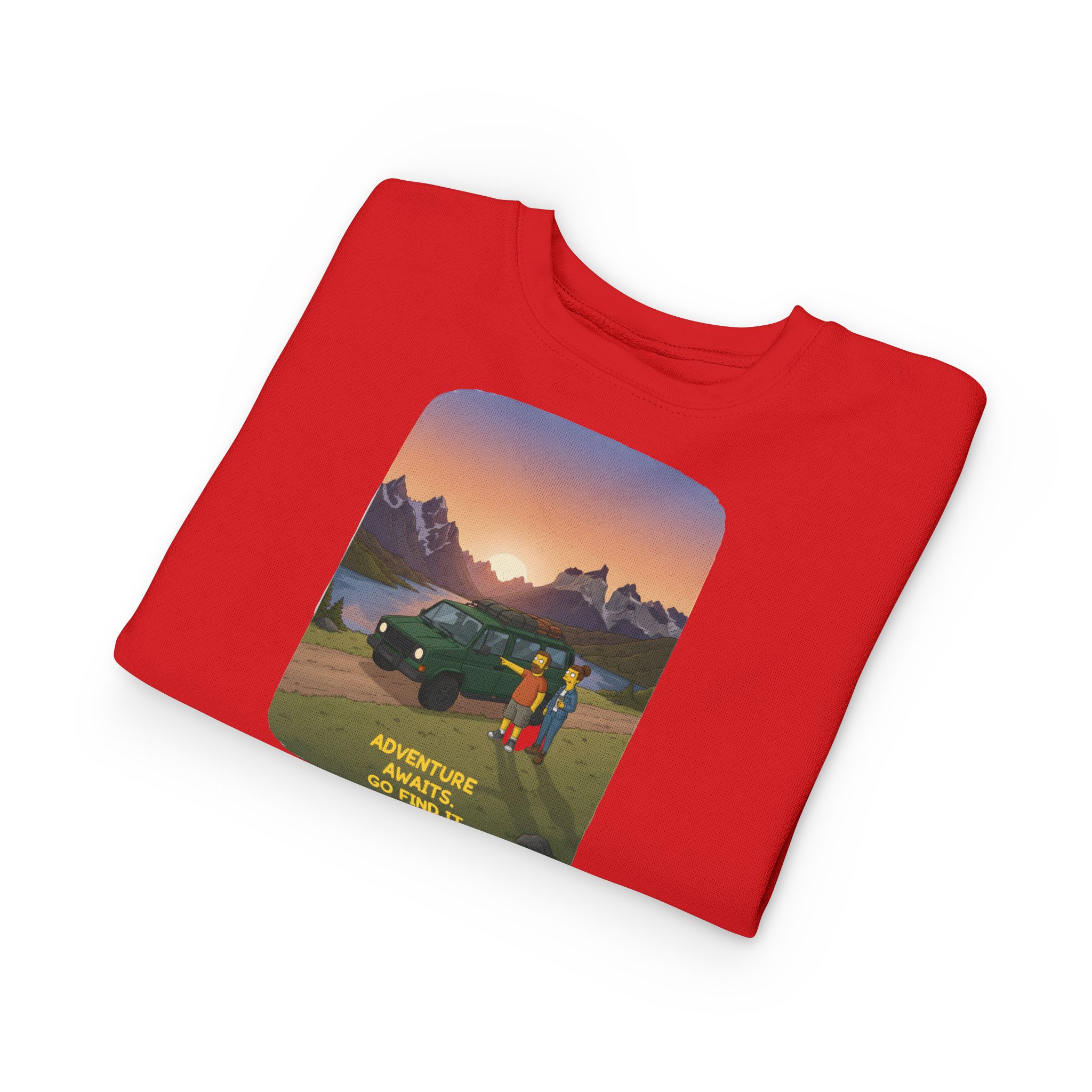 Toddler Sweatshirt - "Adventure Awaits-Go Find It" (Design Sitcom-Line)