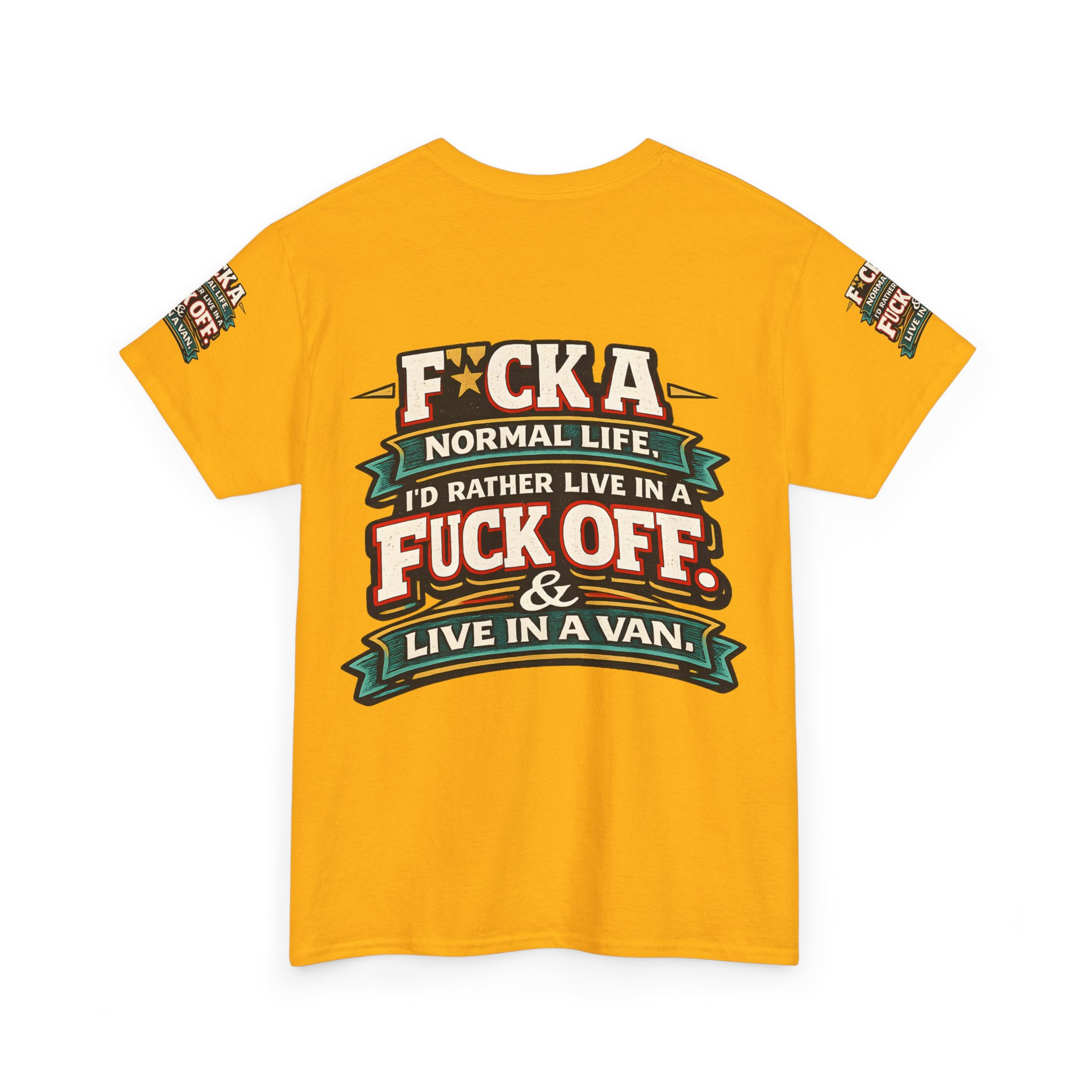 Unisex Heavy Cotton Tee — "Fuck A Normal Life" Design F**K-Line