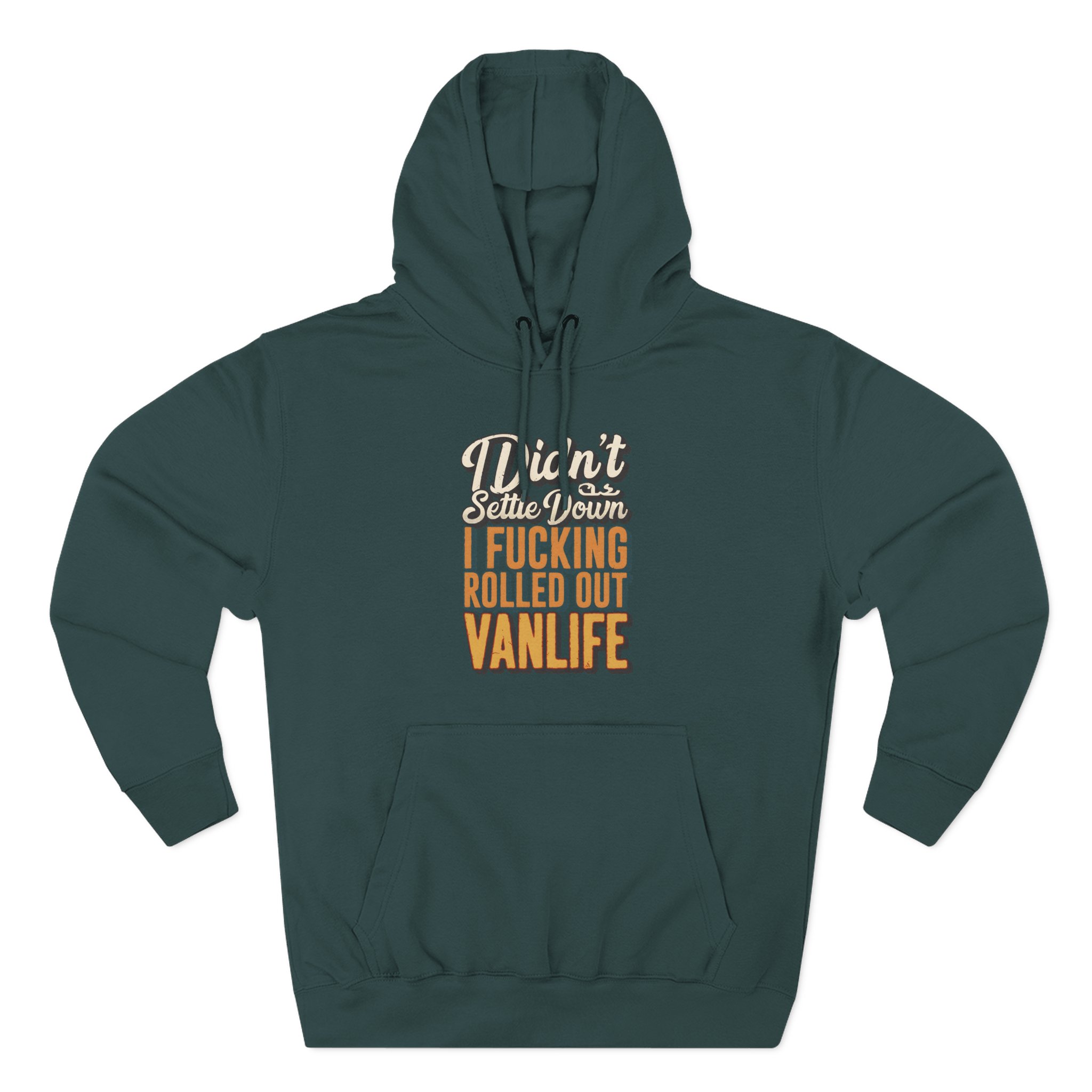 Three-Panel Fleece Hoodie - "Dind´t Settle Down" Design F**K-Line
