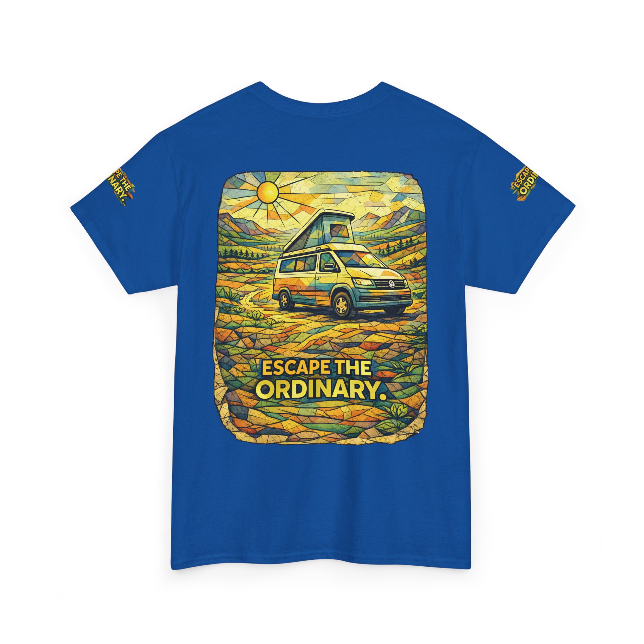 13110188689013031543_2048.jpeg Unisex Heavy Cotton Tee — "Escape The Ordinary" Design Cubic-Line