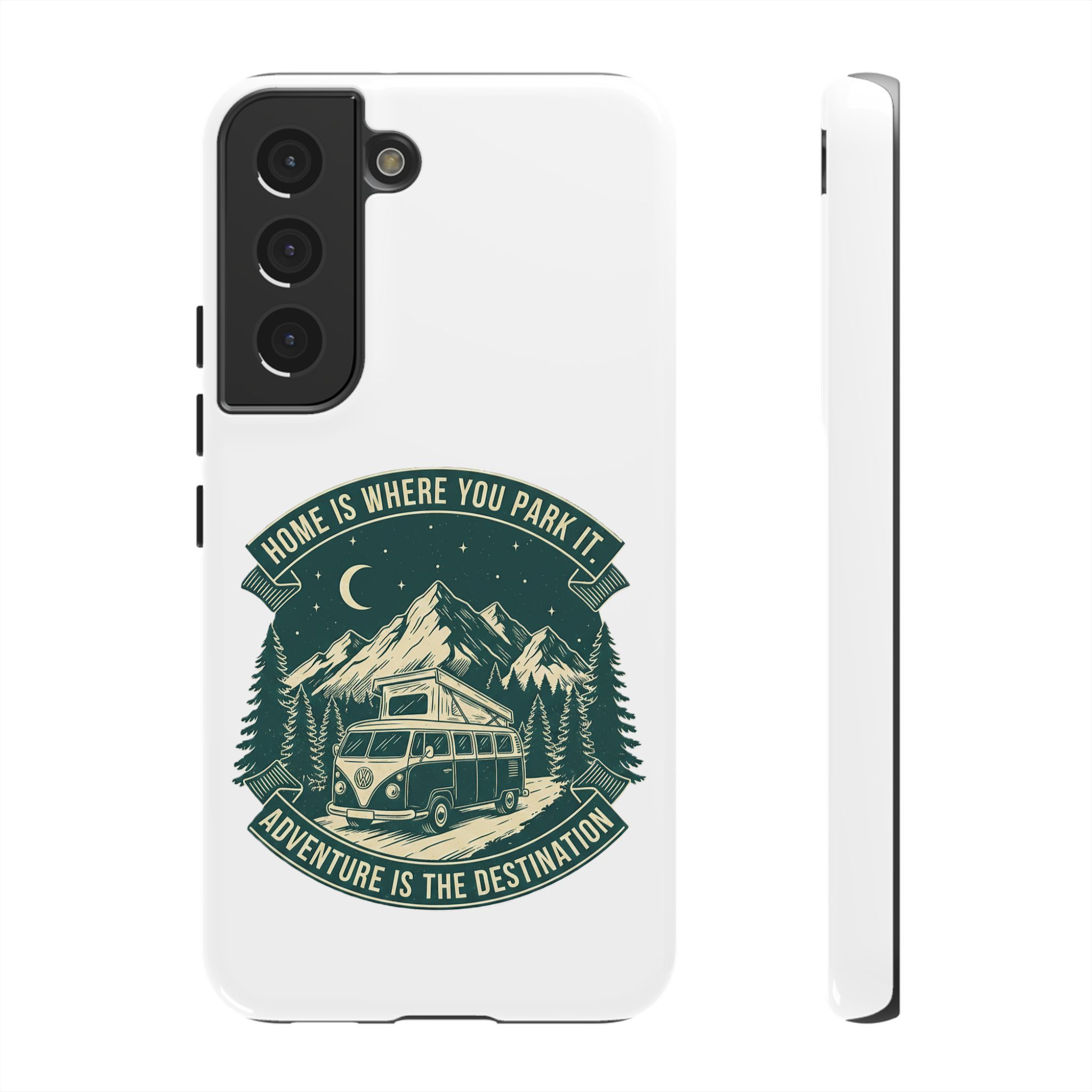 Phone Case — "Home Is Where You Park It-Adventure is the destination" Camper Van Design
