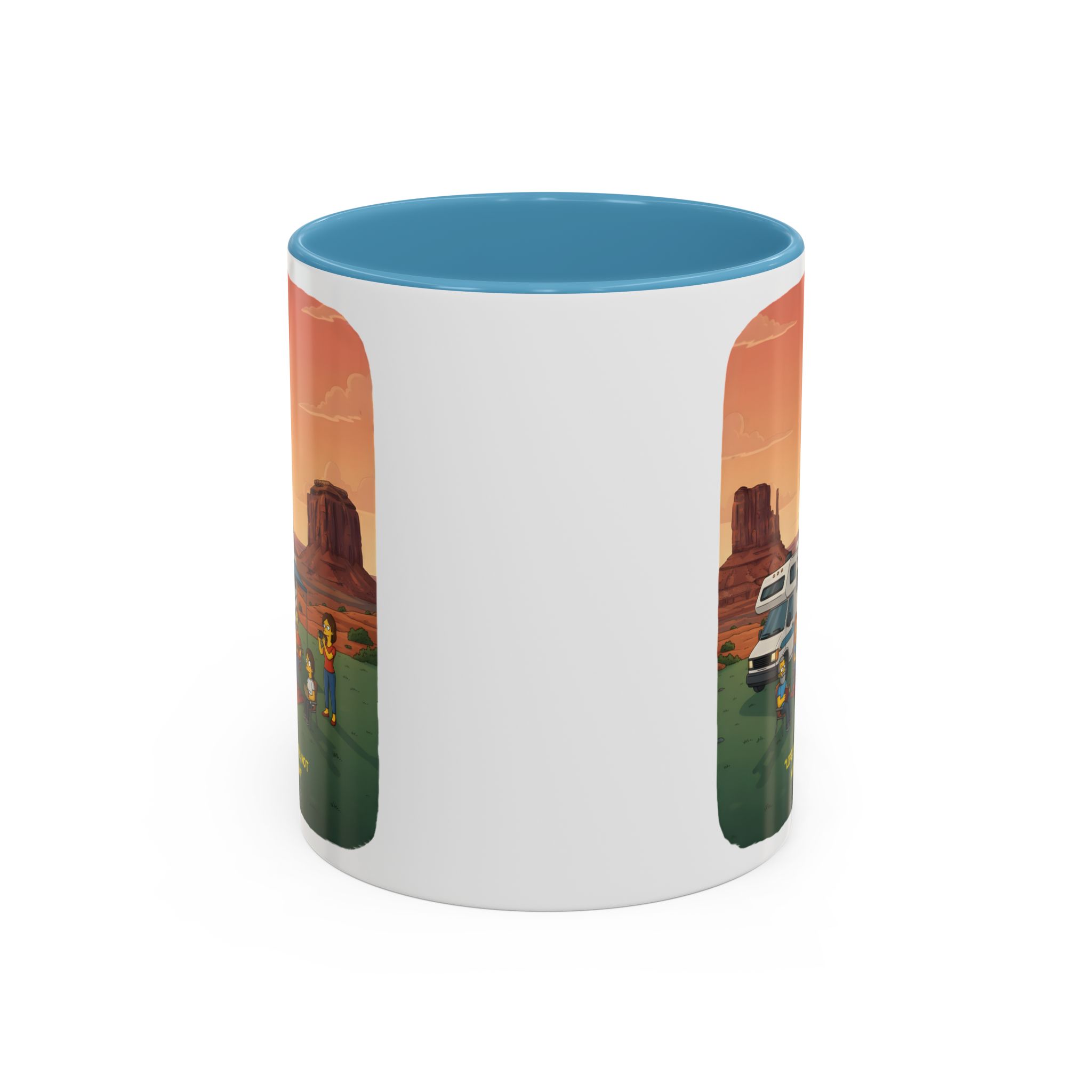 Accent Coffee Mug (11, 15oz) — "Life Is A Journey-Not A Destination" Design Sitcom-Line