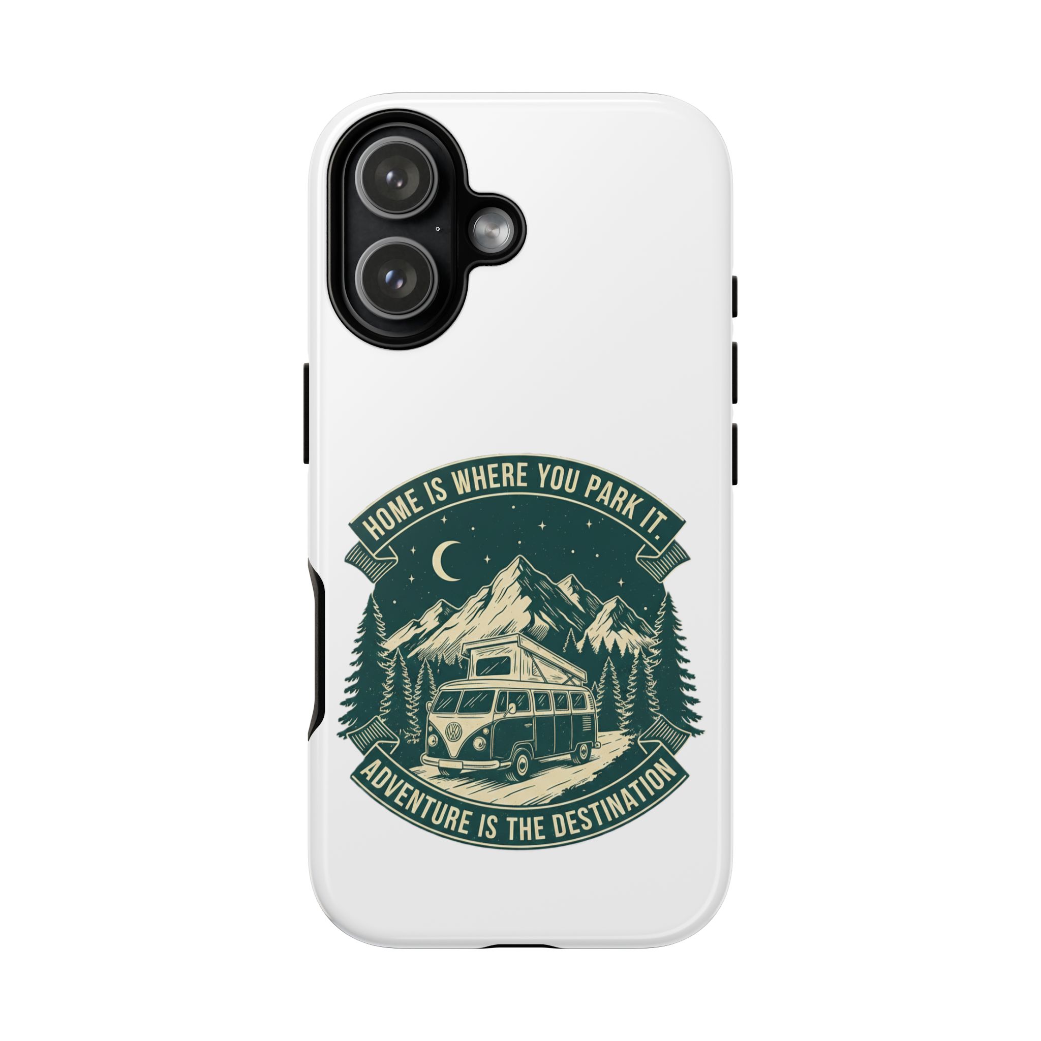 Phone Case — "Home Is Where You Park It-Adventure is the destination" Camper Van Design