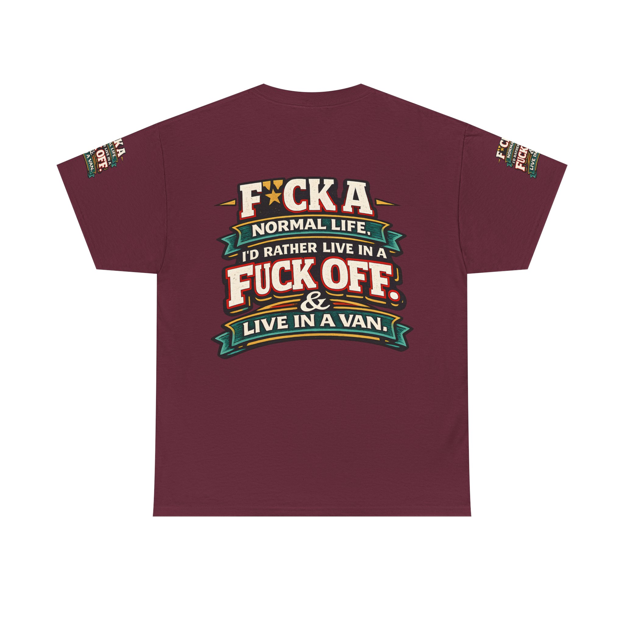Unisex Heavy Cotton Tee — "Fuck A Normal Life" Design F**K-Line