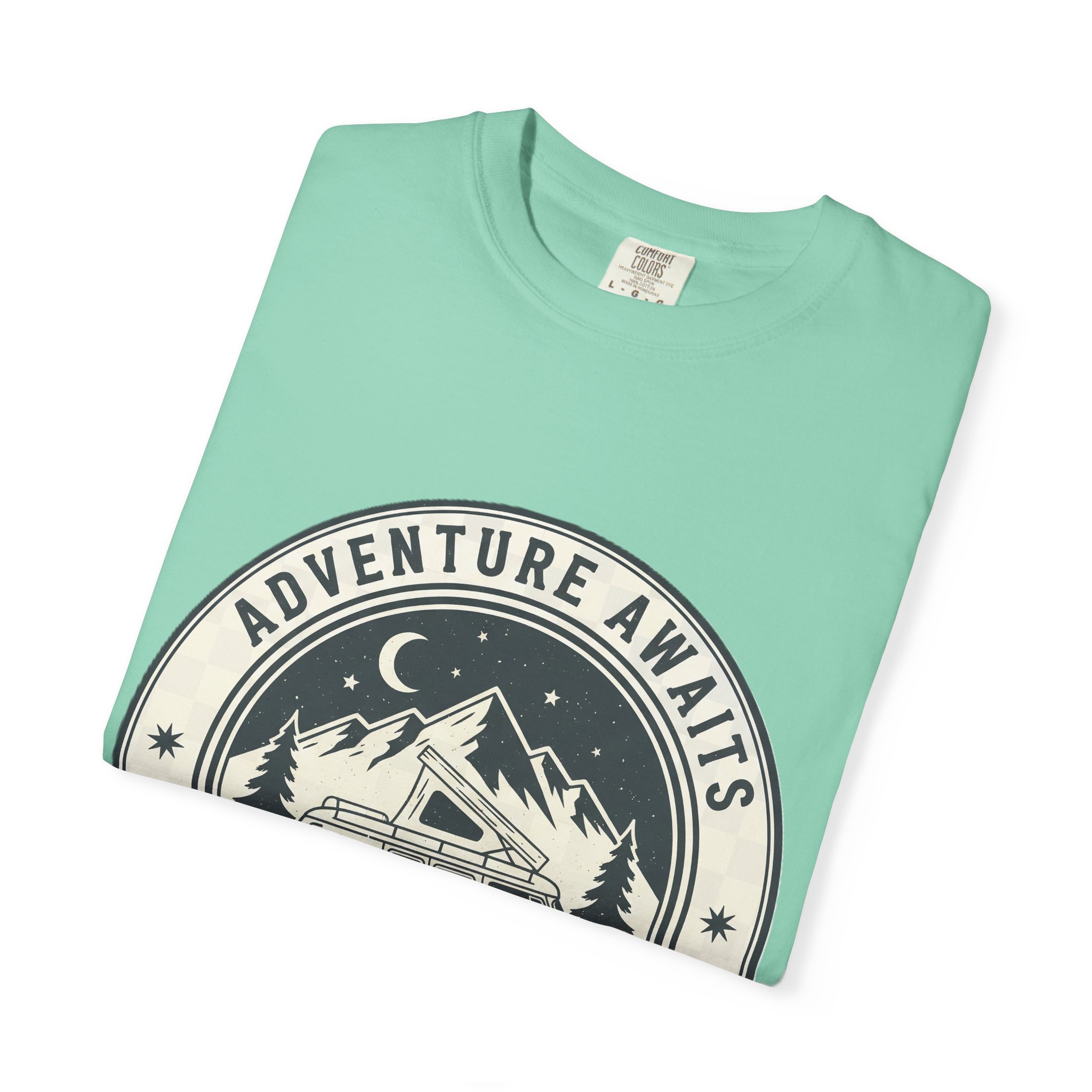 T-Shirt — "Adventure Awaits-Go Where You Feel Most Alive" (Only Front Printed) Outdoor Travel Tee