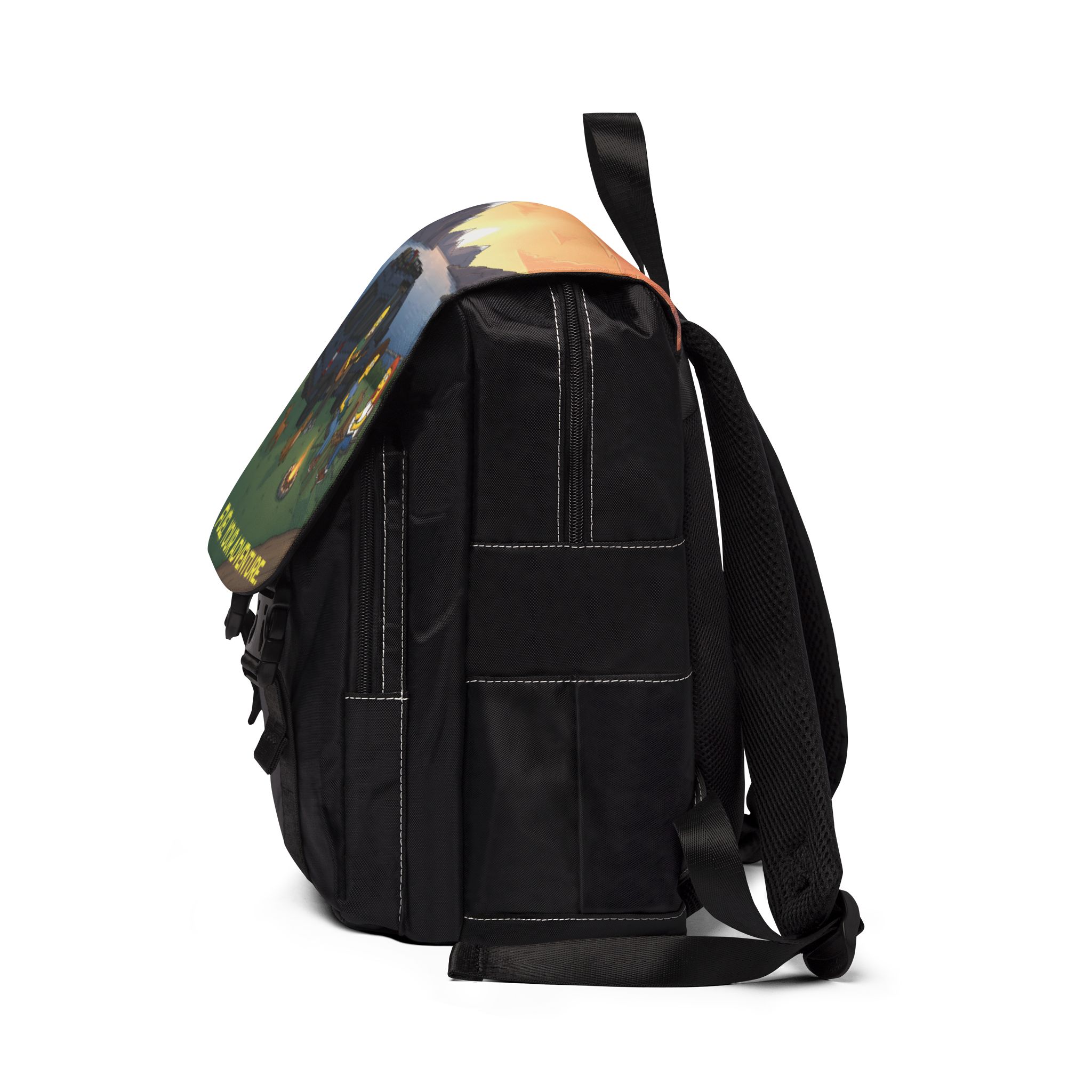 Unisex Casual Shoulder Backpack — "Fuel Your Adventure" Design Sitcom-Line