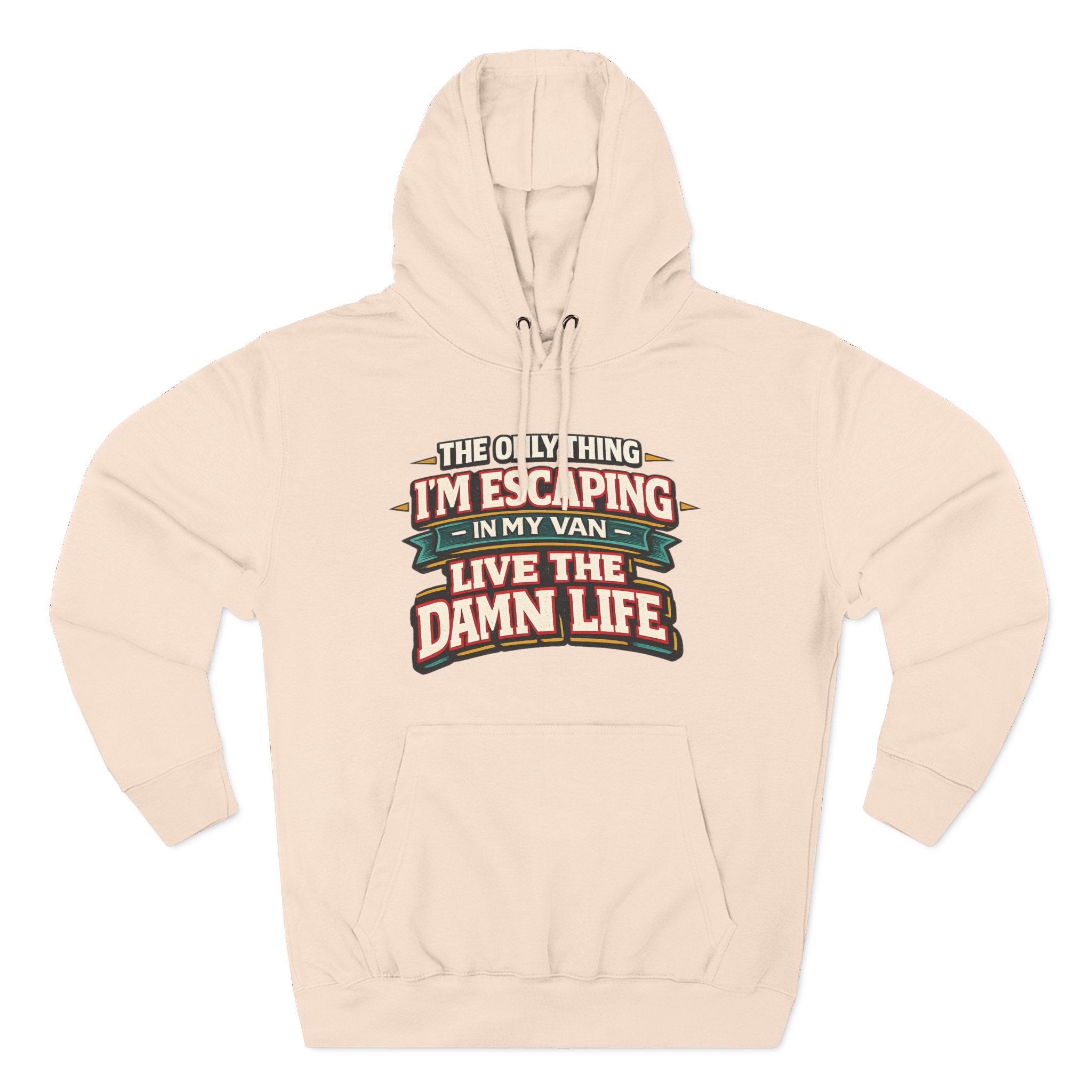 13156308207275420625_2048.jpeg Three-Panel Fleece Hoodie - "The Only Thing I´m Escaping" Design F**K-Line