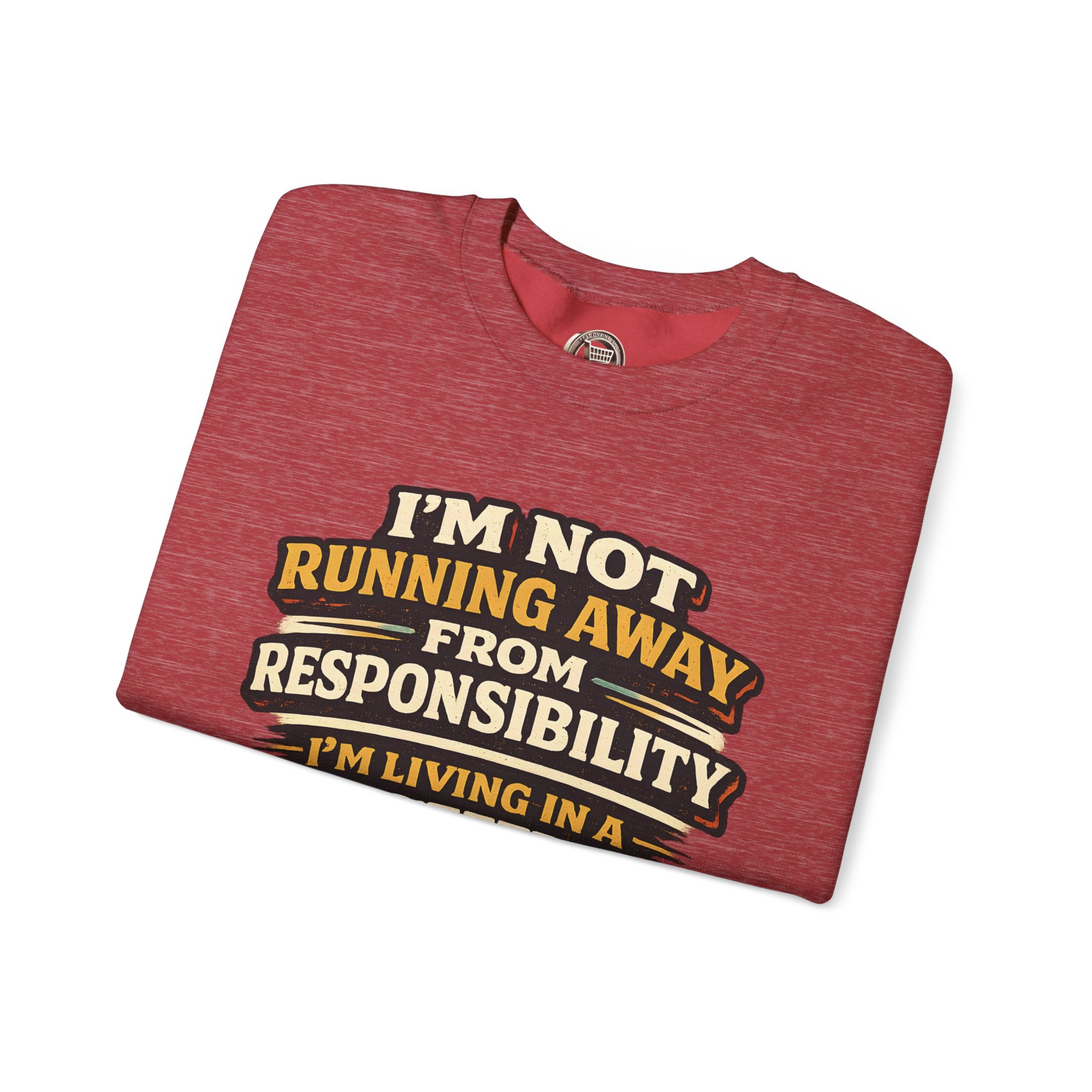 13167144618565395285_2048.jpeg Unisex Heavy Blend™ Crewneck Sweatshirt — "I`m Not running Away" Design F**K-Line
