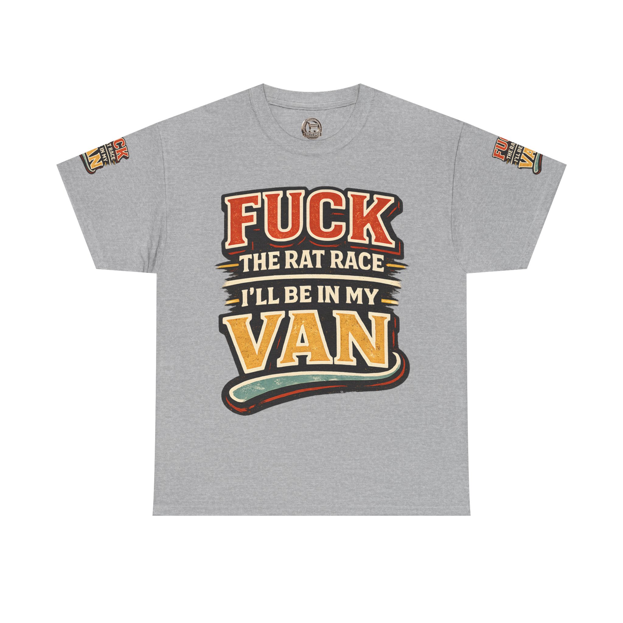 13195294301363508941_2048.jpeg Unisex Heavy Cotton Tee — "Fuck The Rat Race" Design F**K-Line