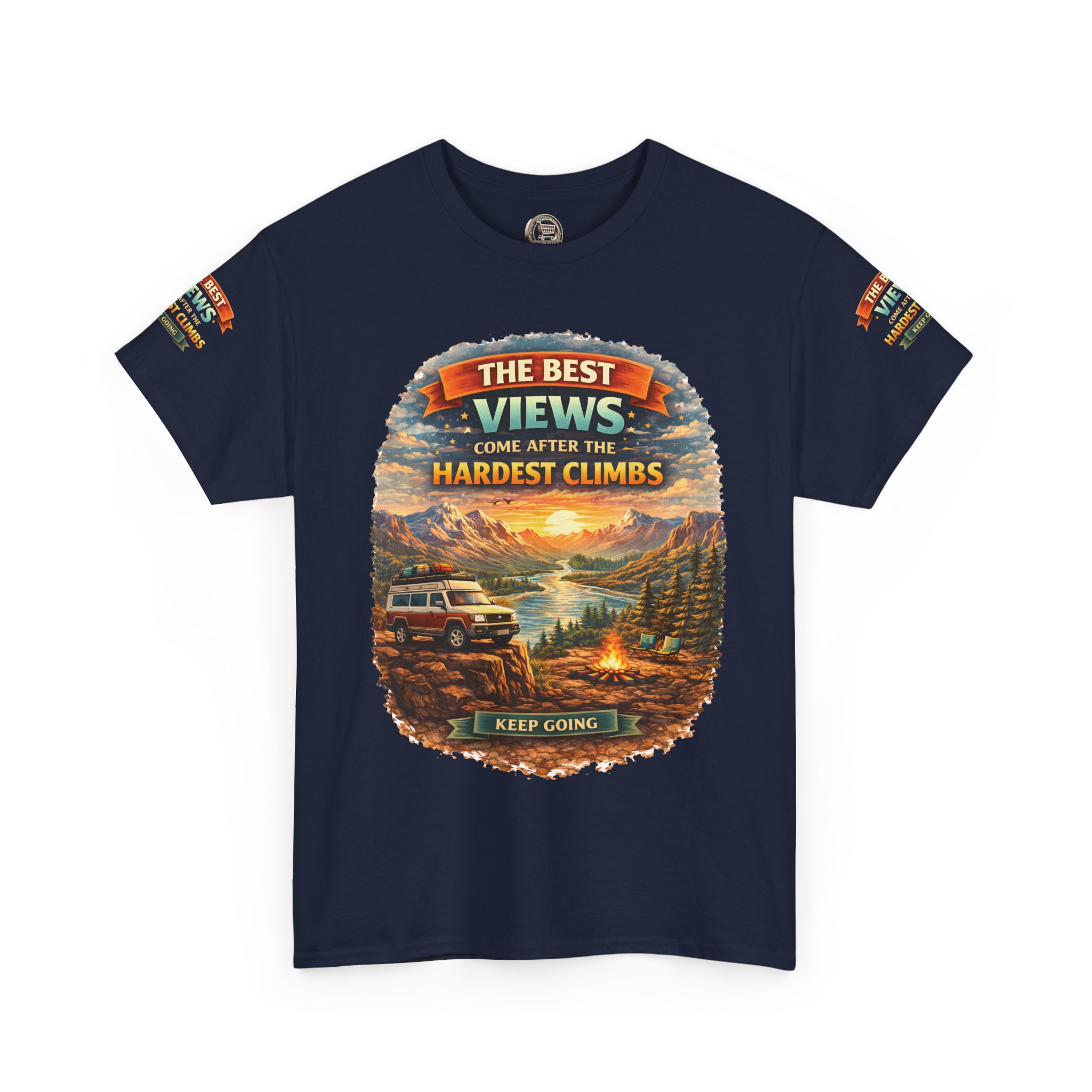 13198765603681857355_2048.jpeg Unisex Heavy Cotton Tee — "The Best Views" Design Scenic-Line